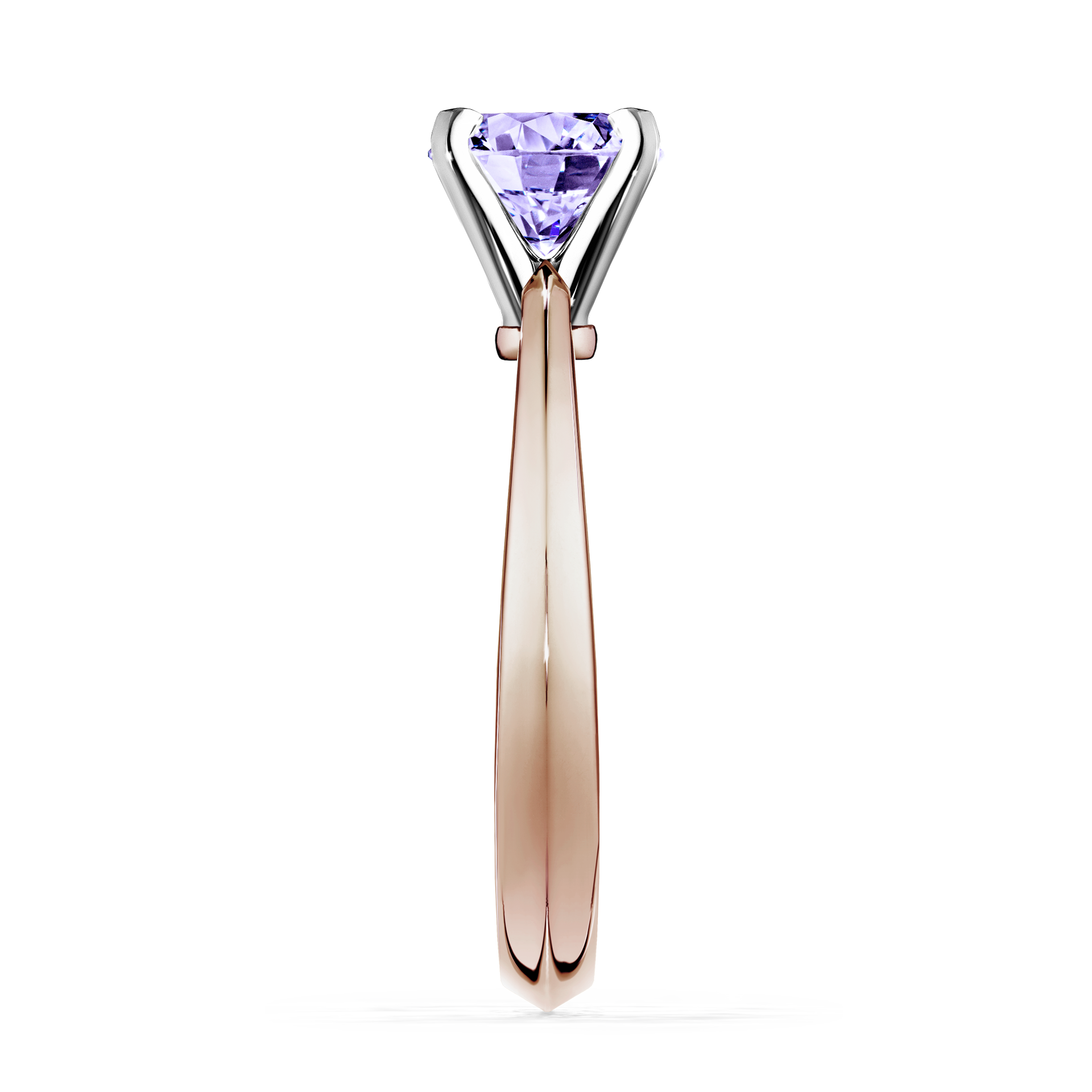 Pierścionek zaręczynowy My Angel z różowego złota z tanzanitem 0,50CT