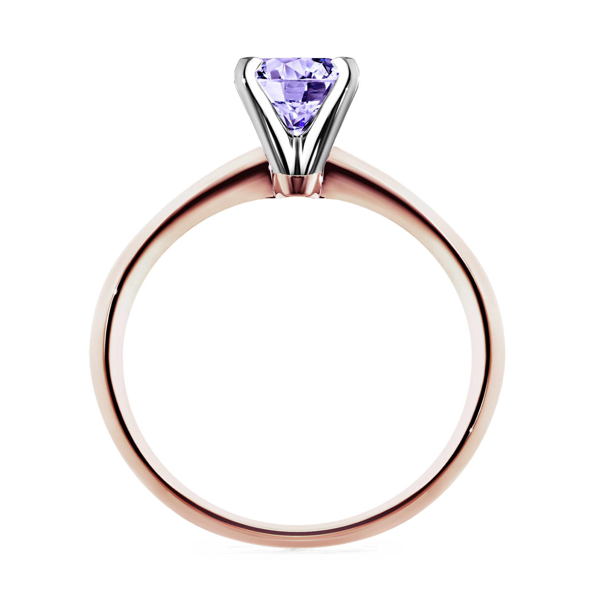 Pierścionek zaręczynowy My Angel z różowego złota z tanzanitem 1,00CT