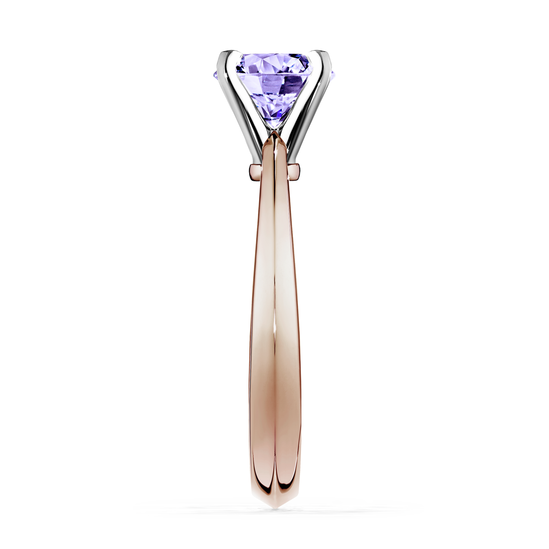 Pierścionek zaręczynowy My Angel z różowego złota z tanzanitem 1,00CT