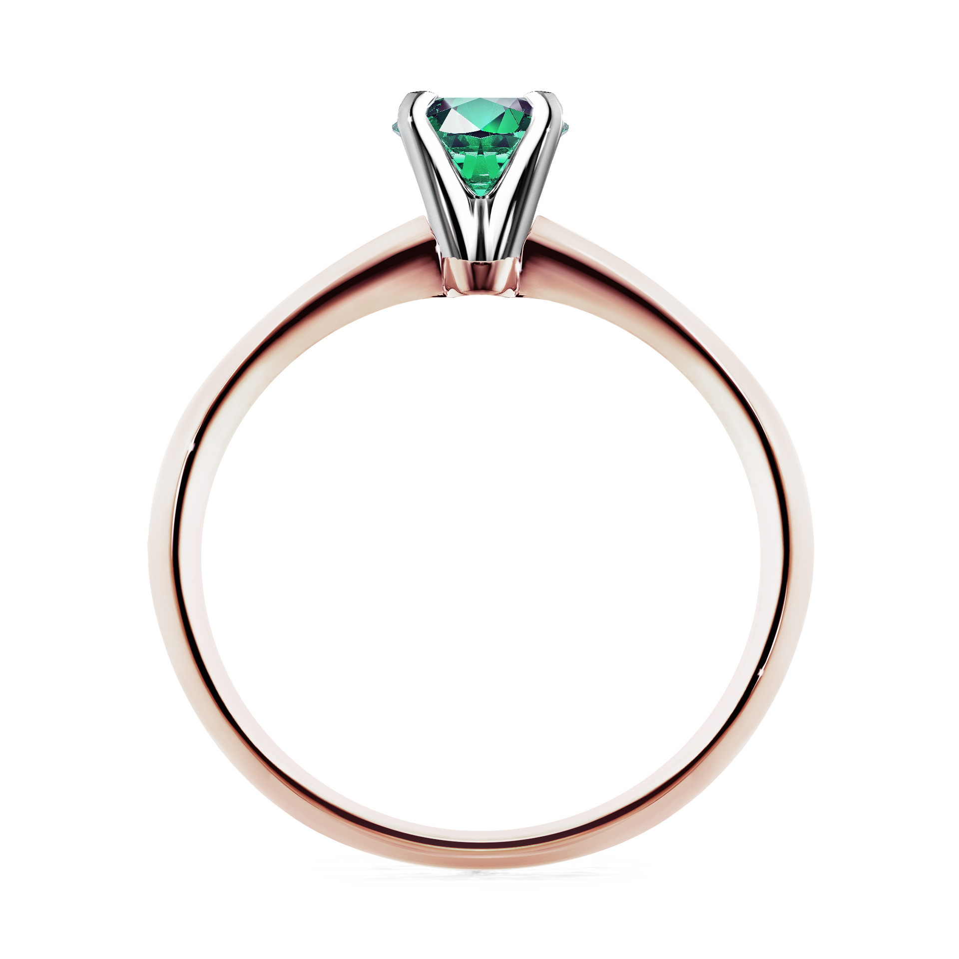 Pierścionek zaręczynowy My Angel z różowego złota ze szmaragdem 0,25CT