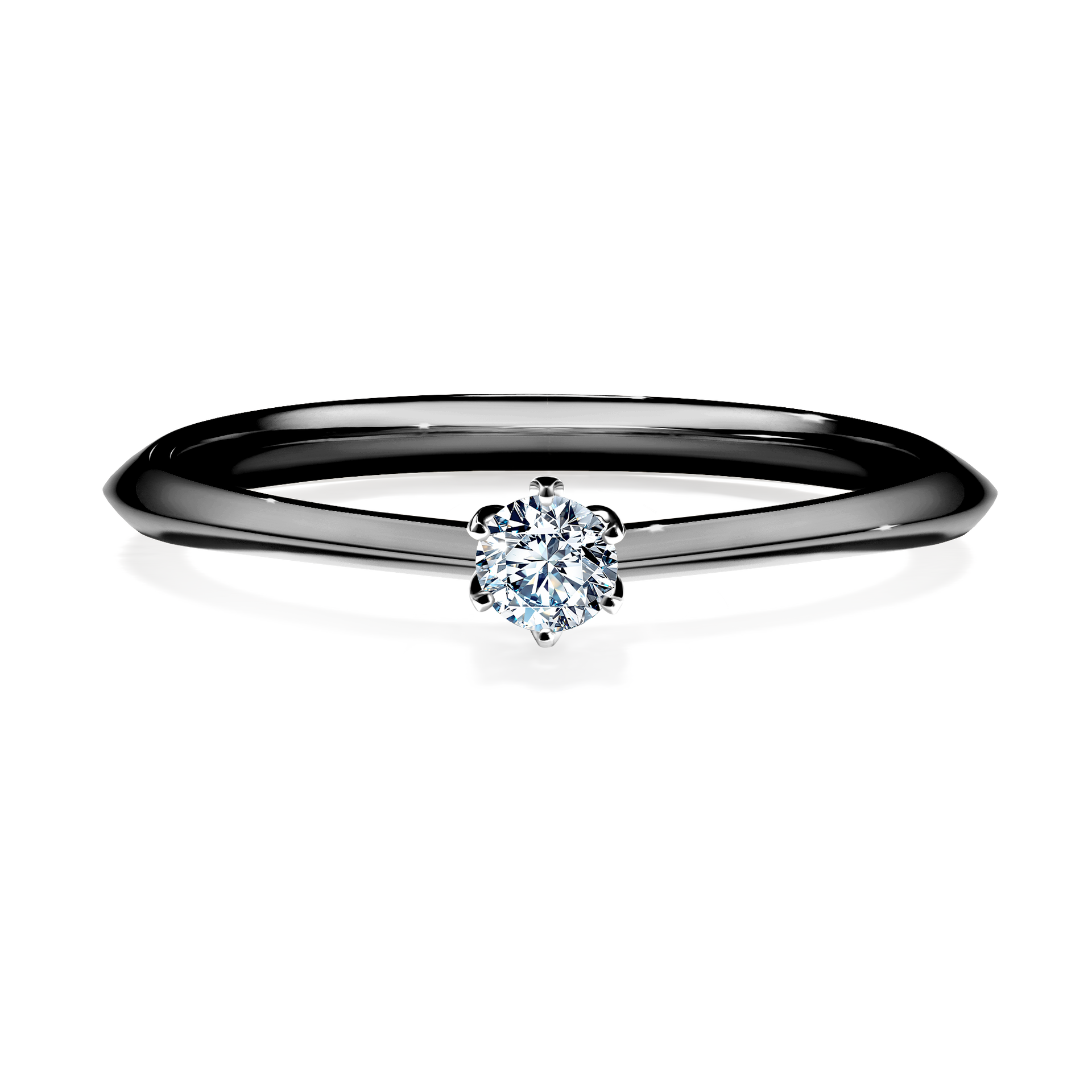 Pierścionek zaręczynowy My Daisy z czarnego złota z diamentem naturalnym 0,07CT