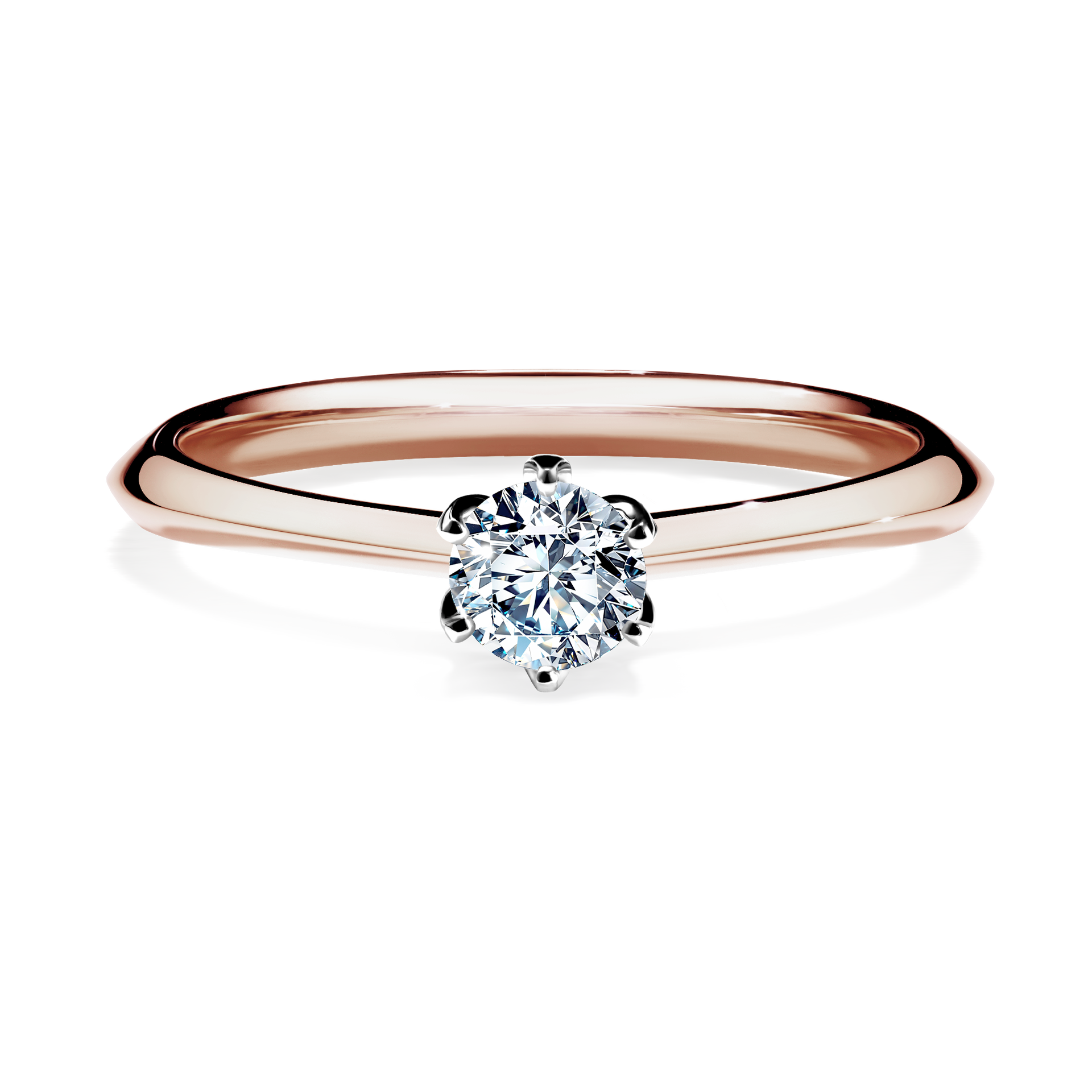 Pierścionek zaręczynowy My Daisy z różowego złota z diamentem naturalnym 0,25CT
