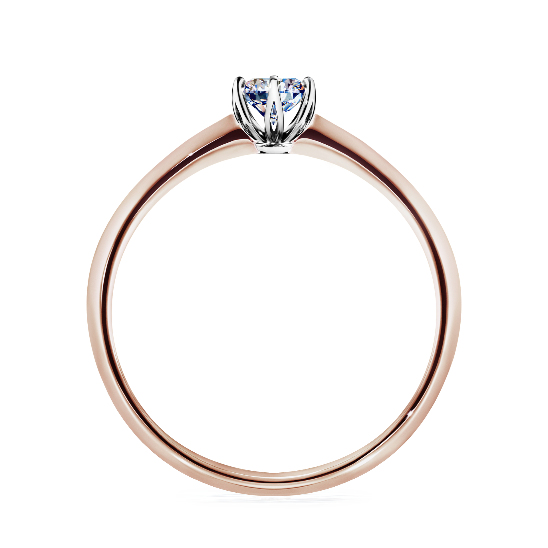 Pierścionek zaręczynowy My Daisy z różowego złota z diamentem naturalnym 0,25CT