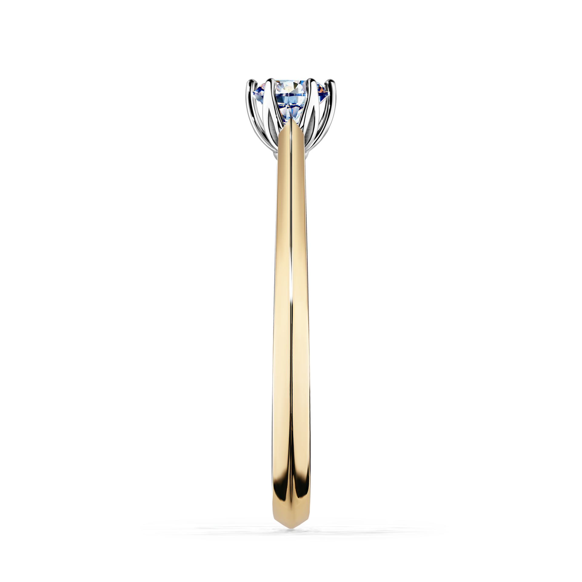Pierścionek zaręczynowy My Daisy z żółtego złota z diamentem laboratoryjnym 0,25CT