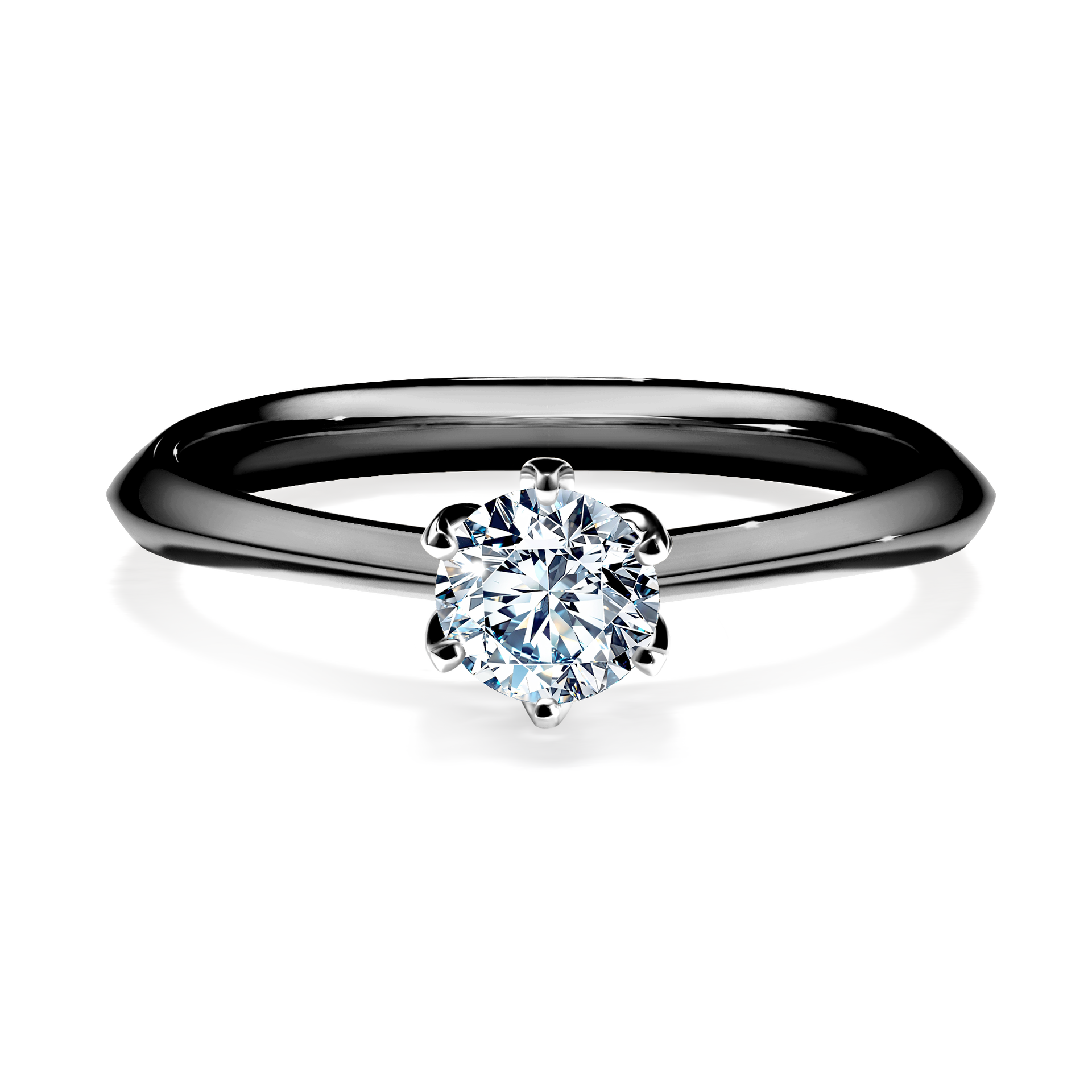 Pierścionek zaręczynowy My Daisy z czarnego złota z diamentem naturalnym 0,30CT