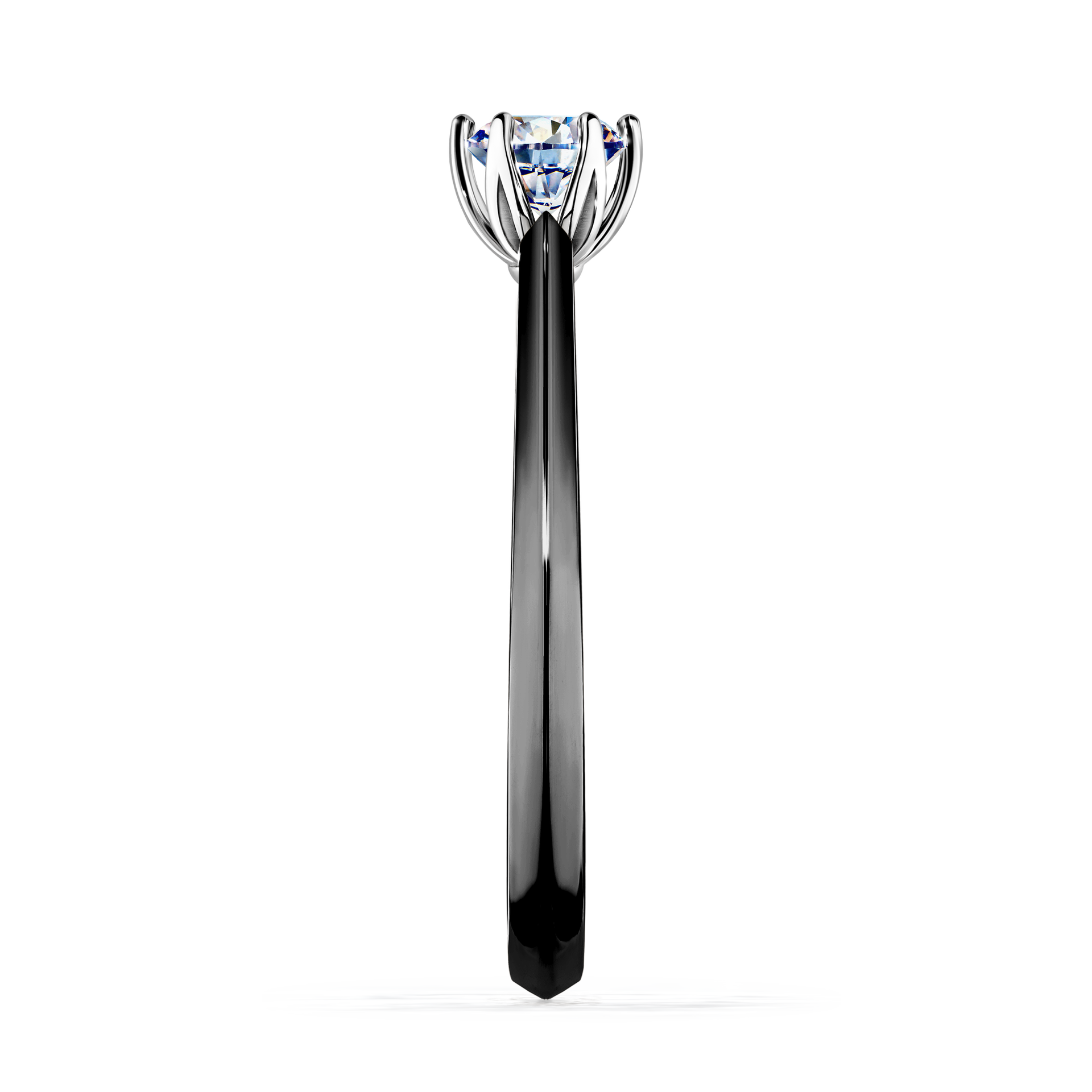 Pierścionek zaręczynowy My Daisy z czarnego złota z diamentem naturalnym 0,30CT