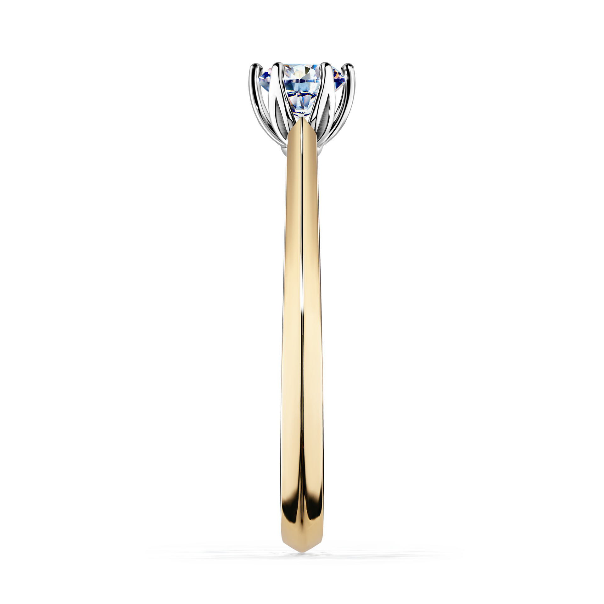 Pierścionek zaręczynowy My Daisy z żółtego złota z diamentem naturalnym 0,30CT