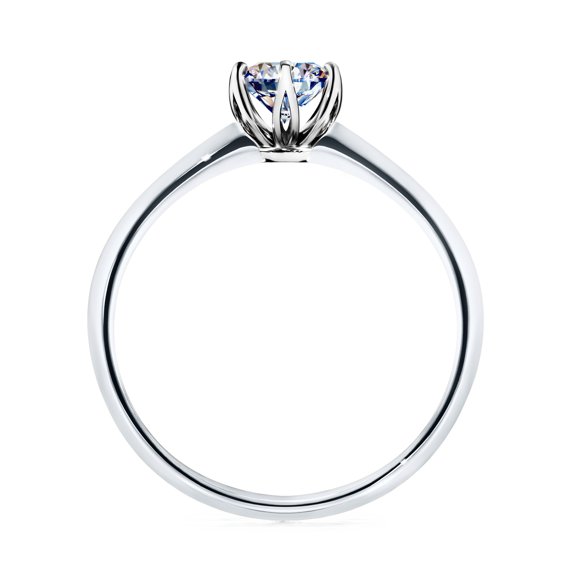 Pierścionek zaręczynowy My Daisy z białego złota z diamentem naturalnym 0,50CT