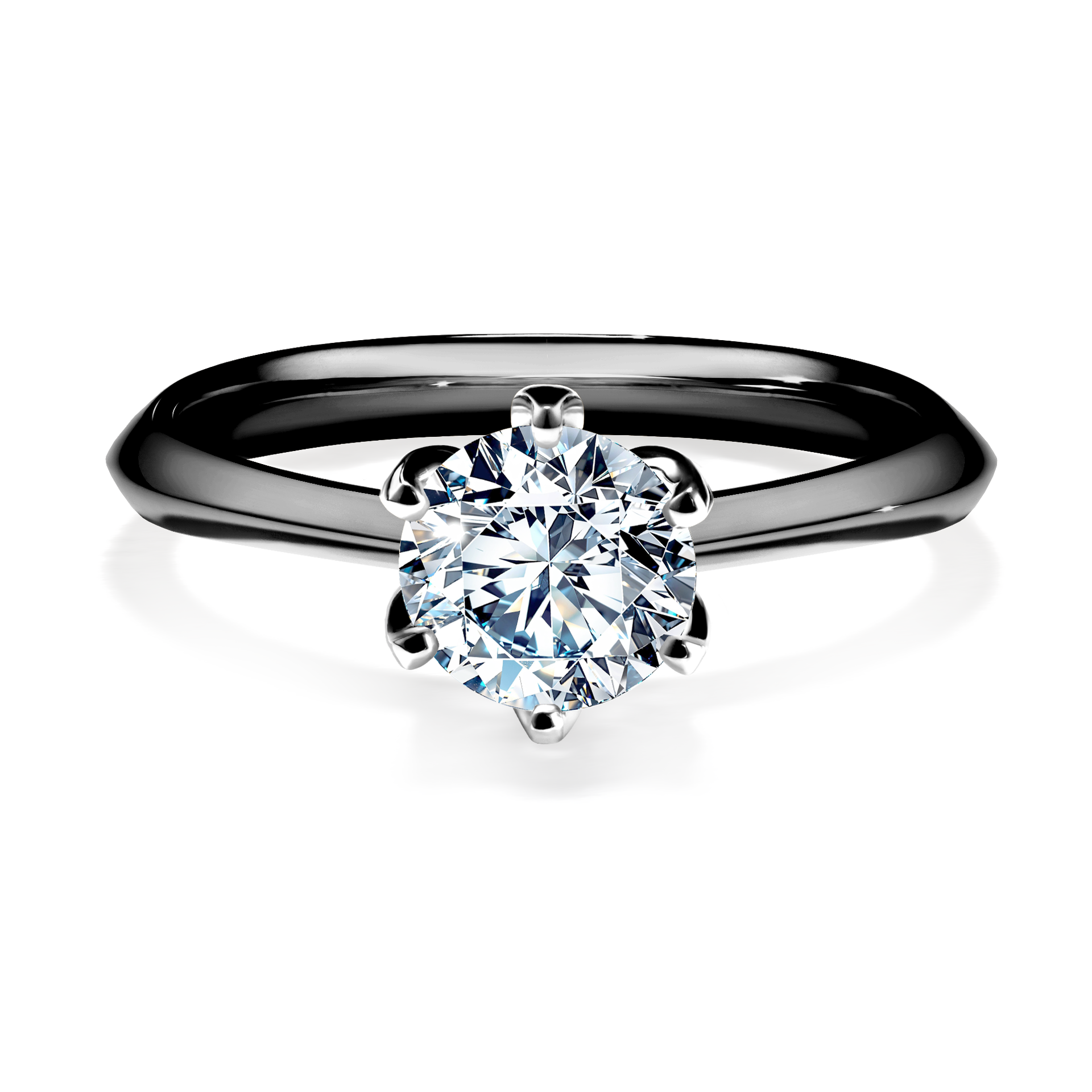 Pierścionek zaręczynowy My Daisy z czarnego złota z diamentem naturalnym 0,80CT