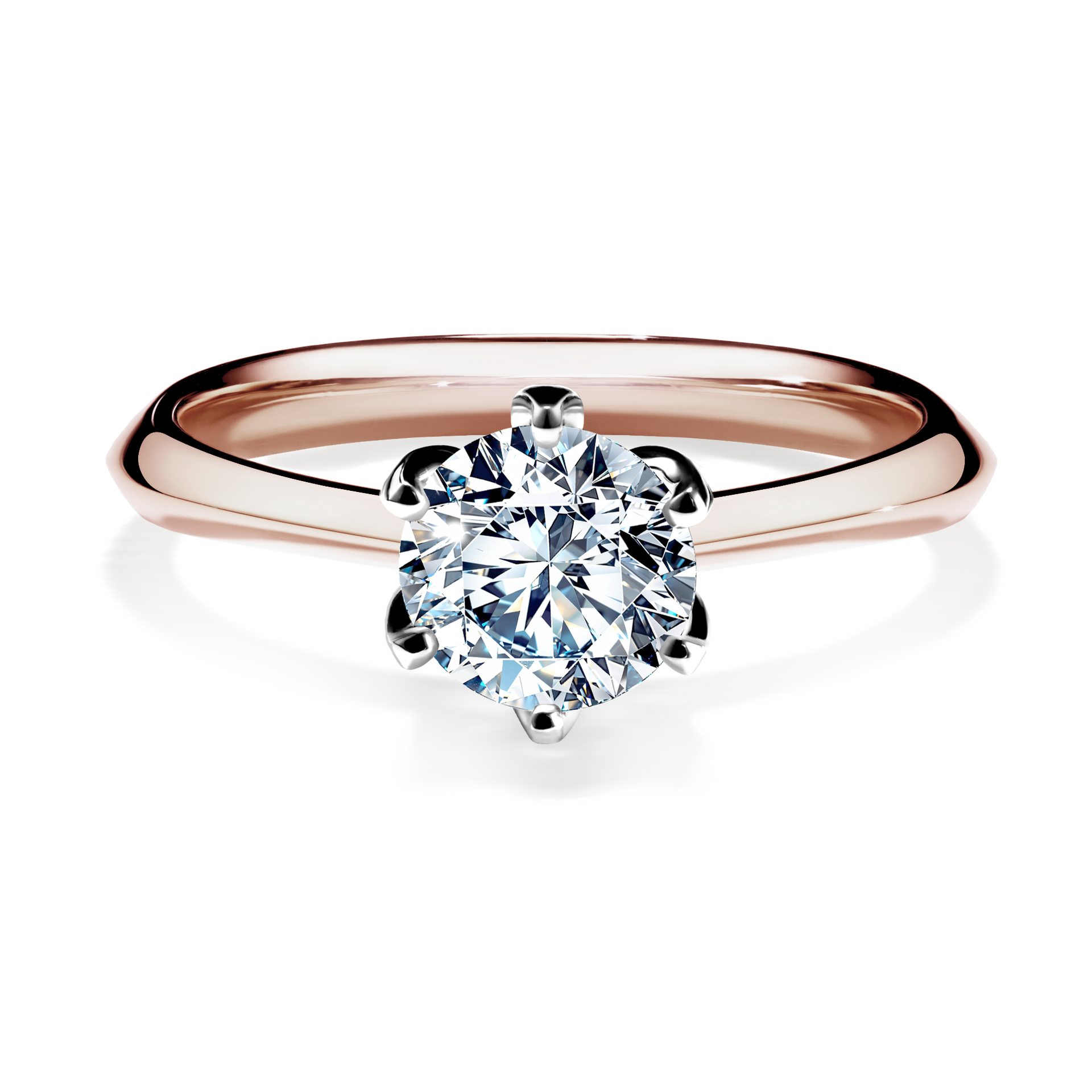 Pierścionek zaręczynowy My Daisy z różowego złota z diamentem laboratoryjnym 0,80CT
