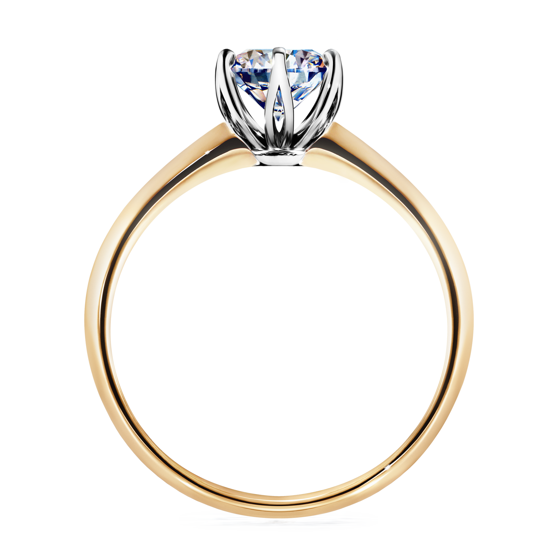 Pierścionek zaręczynowy My Daisy z żółtego złota z diamentem naturalnym 0,80CT