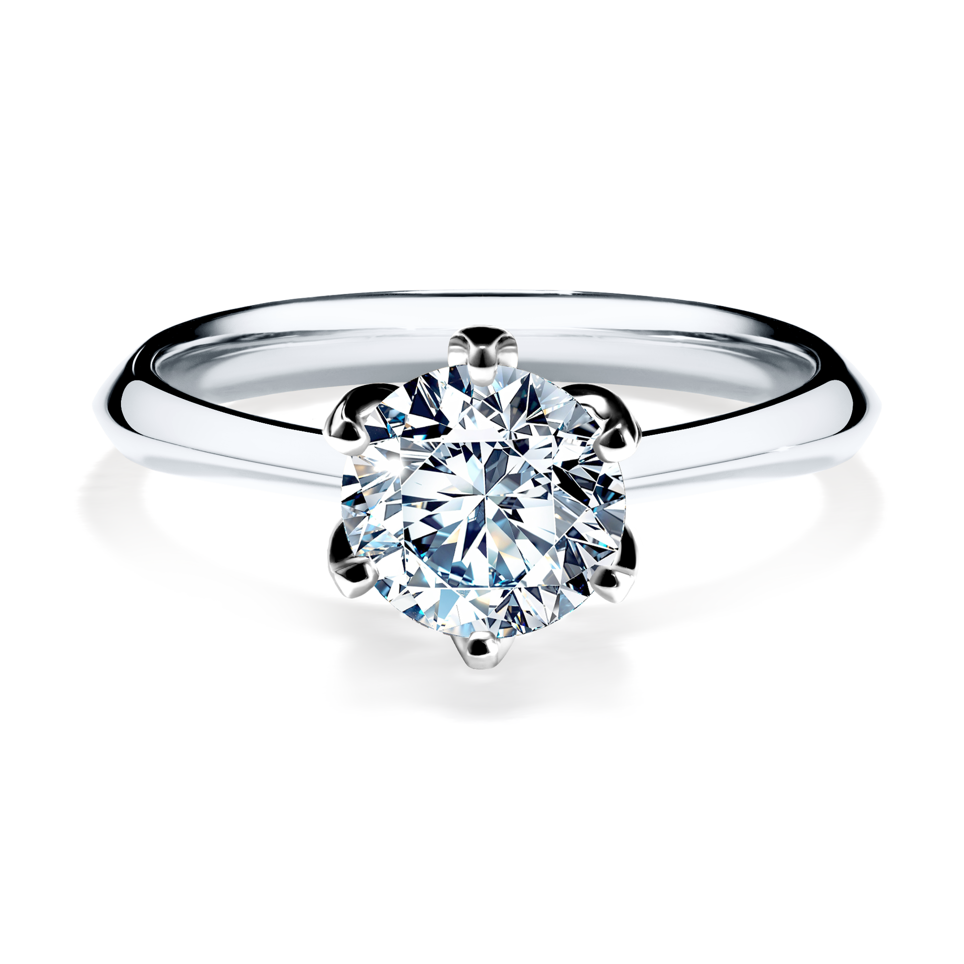 Pierścionek zaręczynowy My Daisy z białego złota z diamentem naturalnym 1,00CT