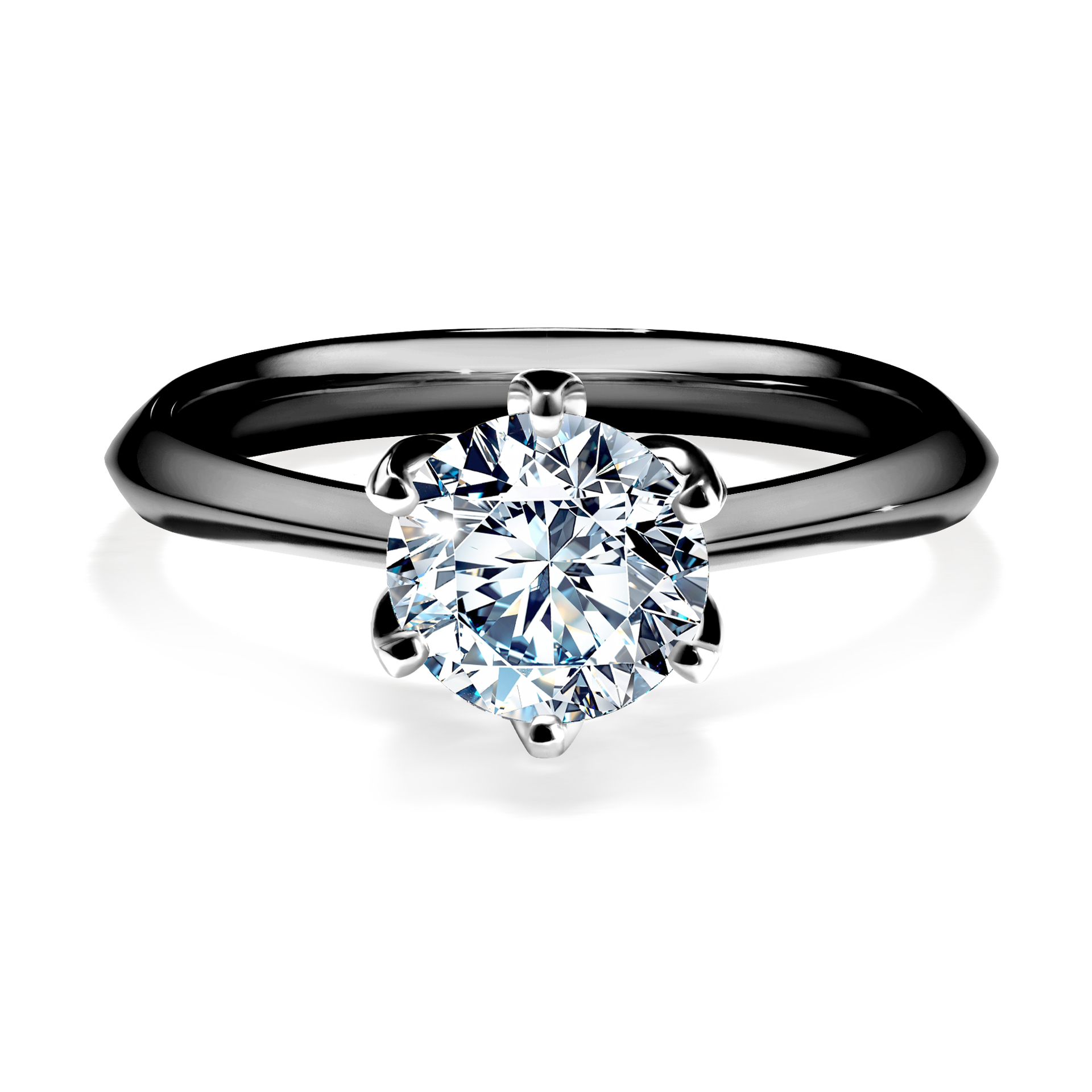 Pierścionek zaręczynowy My Daisy z czarnego złota z diamentem naturalnym 1,00CT