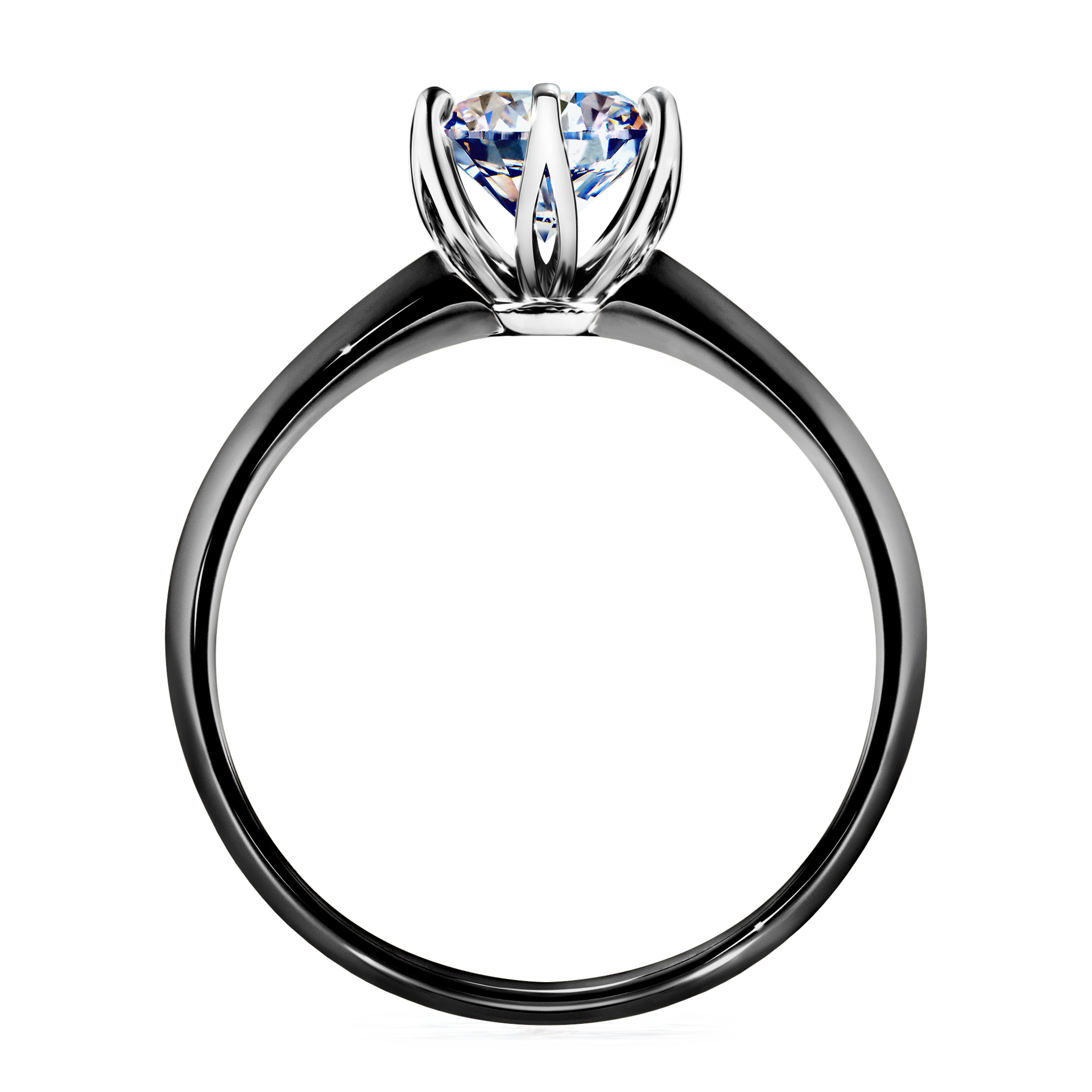 Pierścionek zaręczynowy My Daisy z czarnego złota z diamentem naturalnym 1,00CT