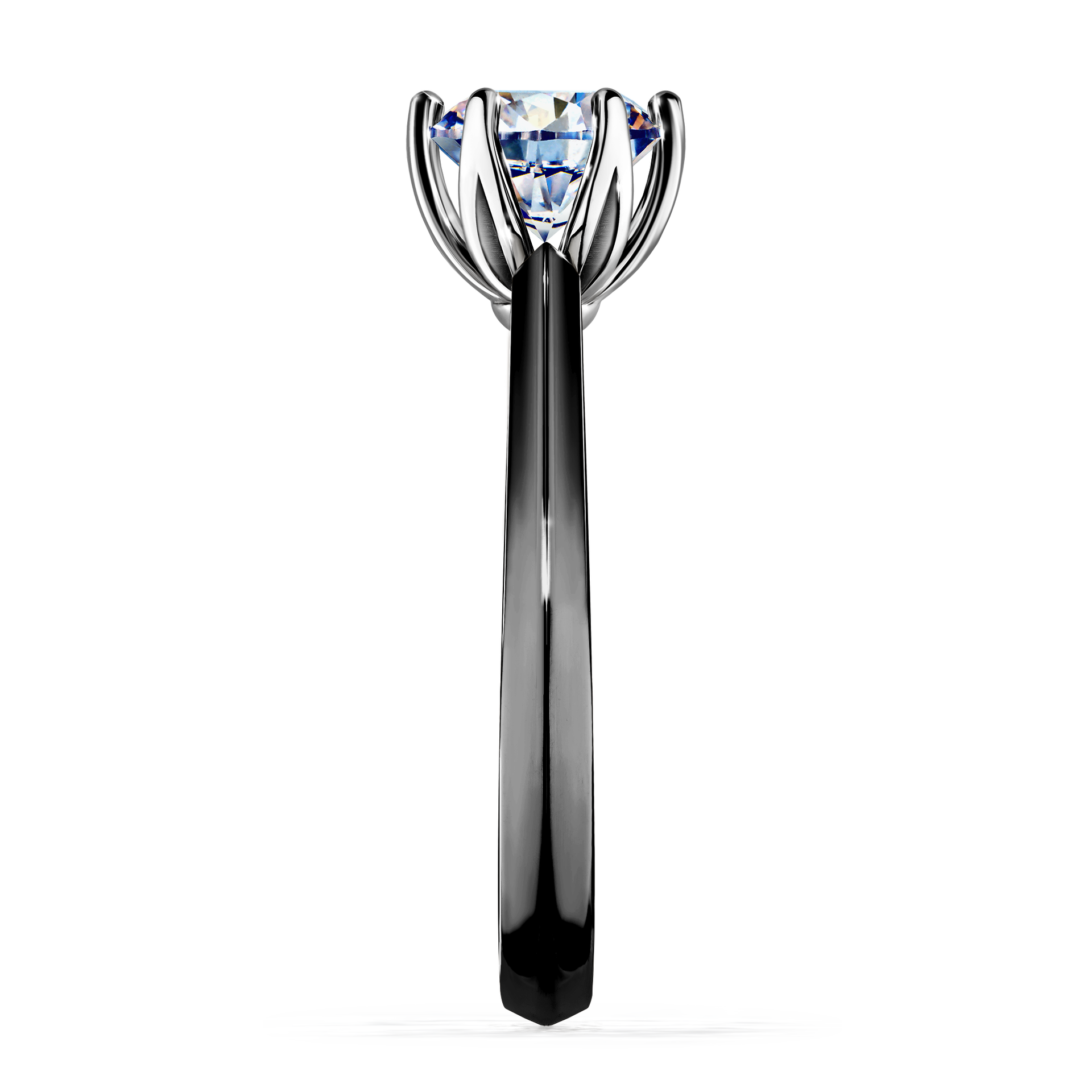 Pierścionek zaręczynowy My Daisy z czarnego złota z diamentem naturalnym 1,00CT