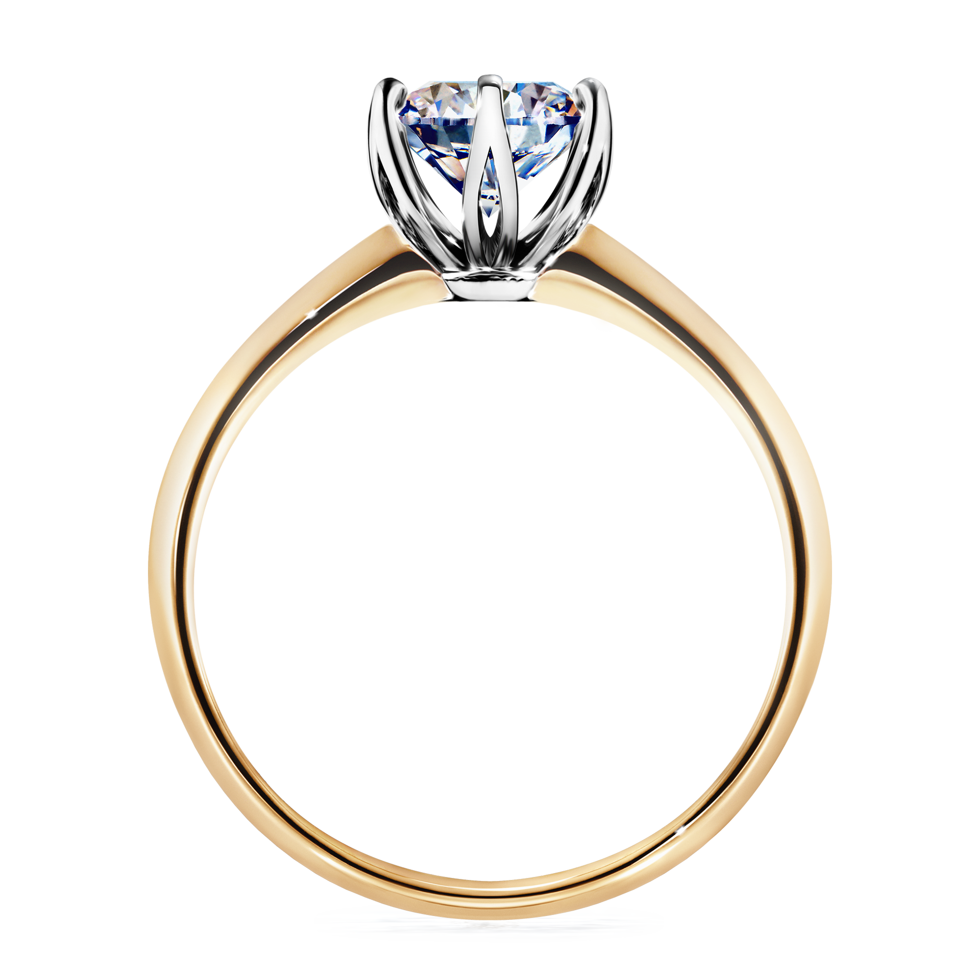 Pierścionek zaręczynowy My Daisy z żółtego złota z diamentem naturalnym 1,00CT