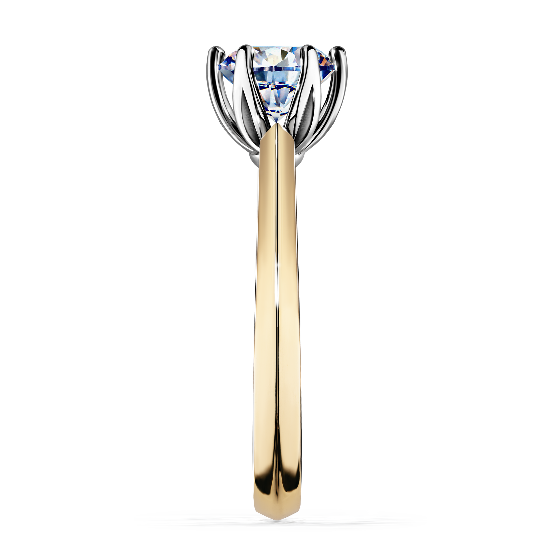 Pierścionek zaręczynowy My Daisy z żółtego złota z diamentem naturalnym 1,00CT