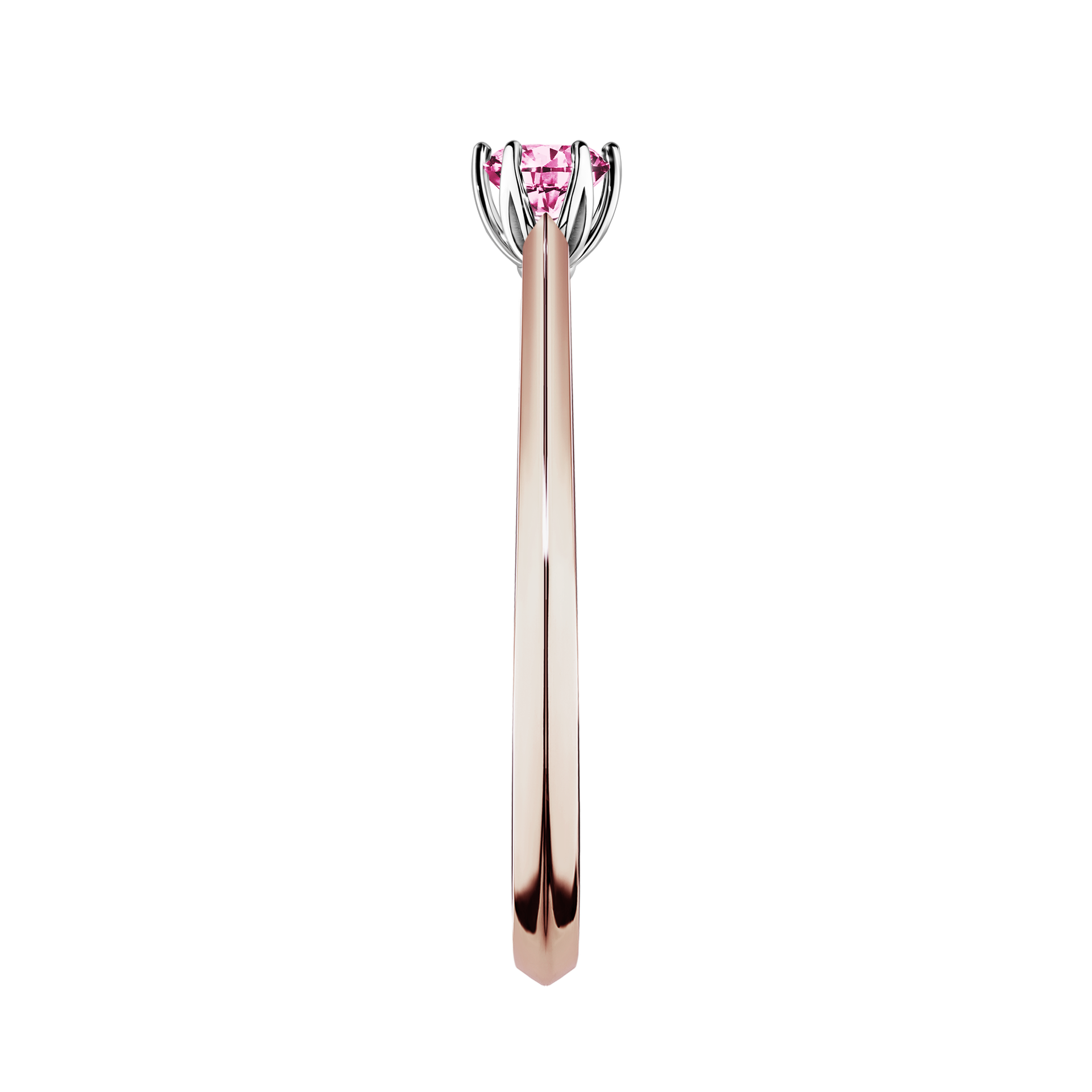 Pierścionek zaręczynowy My Daisy z różowego złota z różowym diamentem 0,17CT