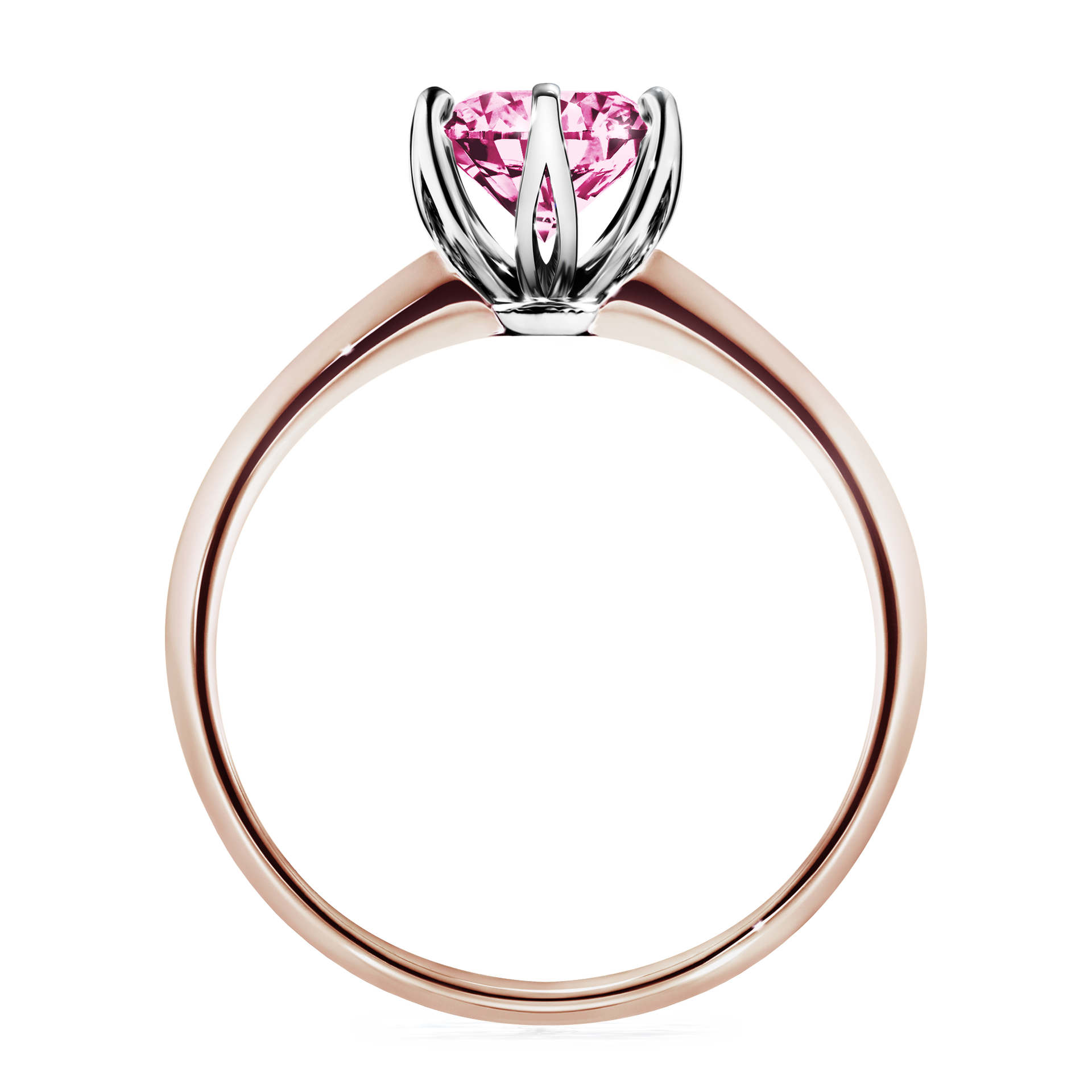 Pierścionek zaręczynowy My Daisy z różowego złota z różowym diamentem 1,00CT