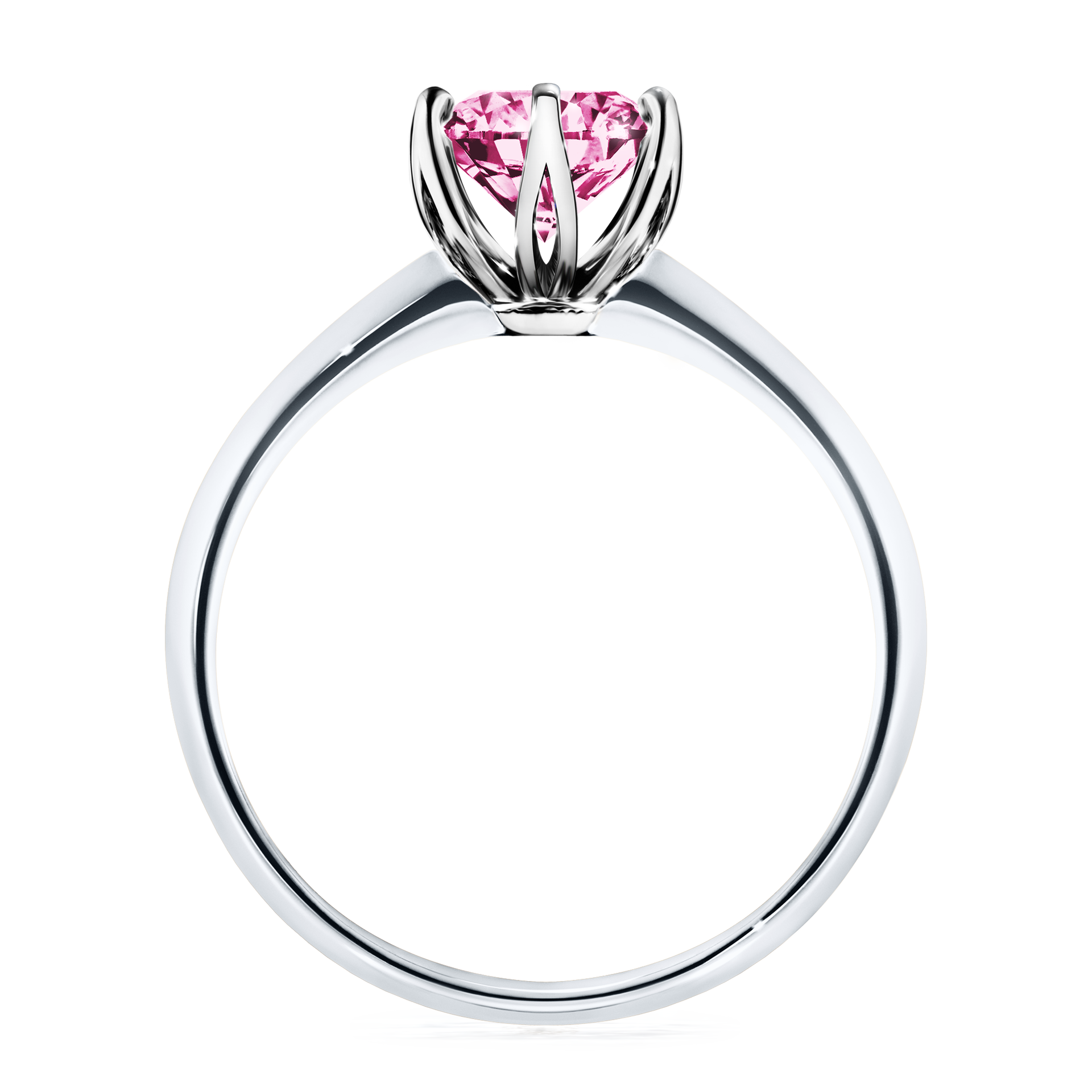 Pierścionek zaręczynowy My Daisy z białego złota z różowym diamentem 1,00CT