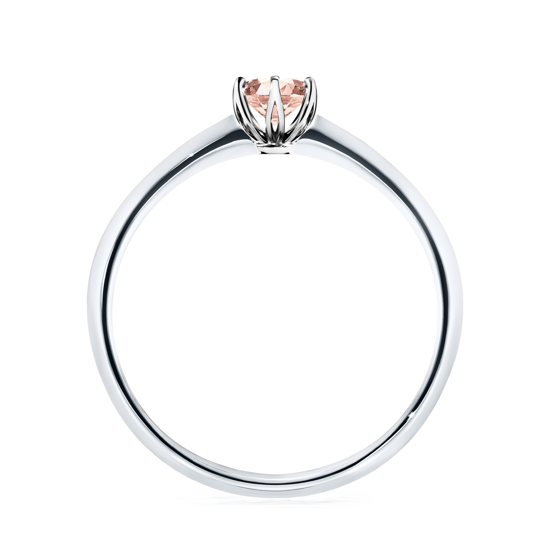 Pierścionek zaręczynowy My Daisy z białego złota z morganitem 0,25CT