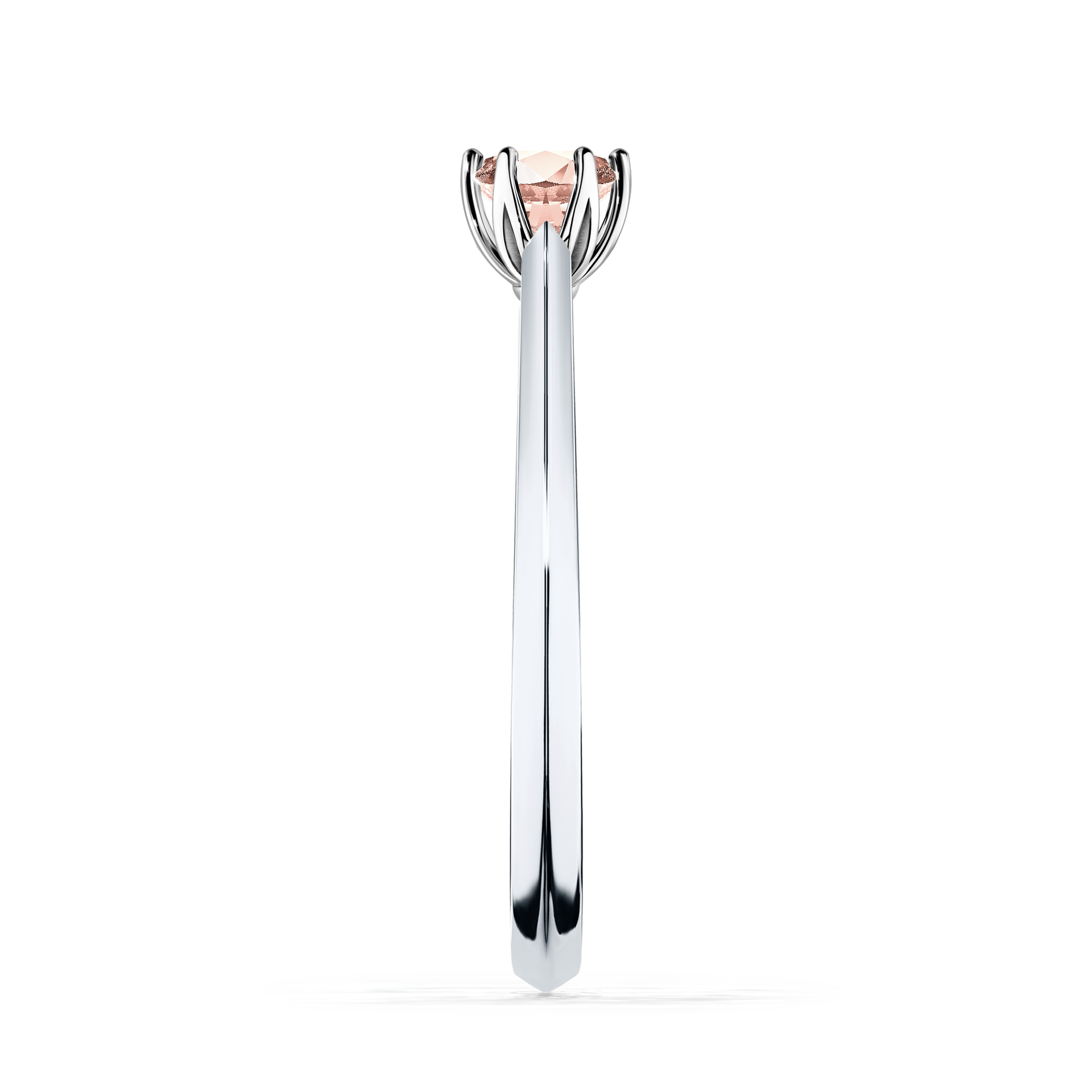Pierścionek zaręczynowy My Daisy z białego złota z morganitem 0,25CT