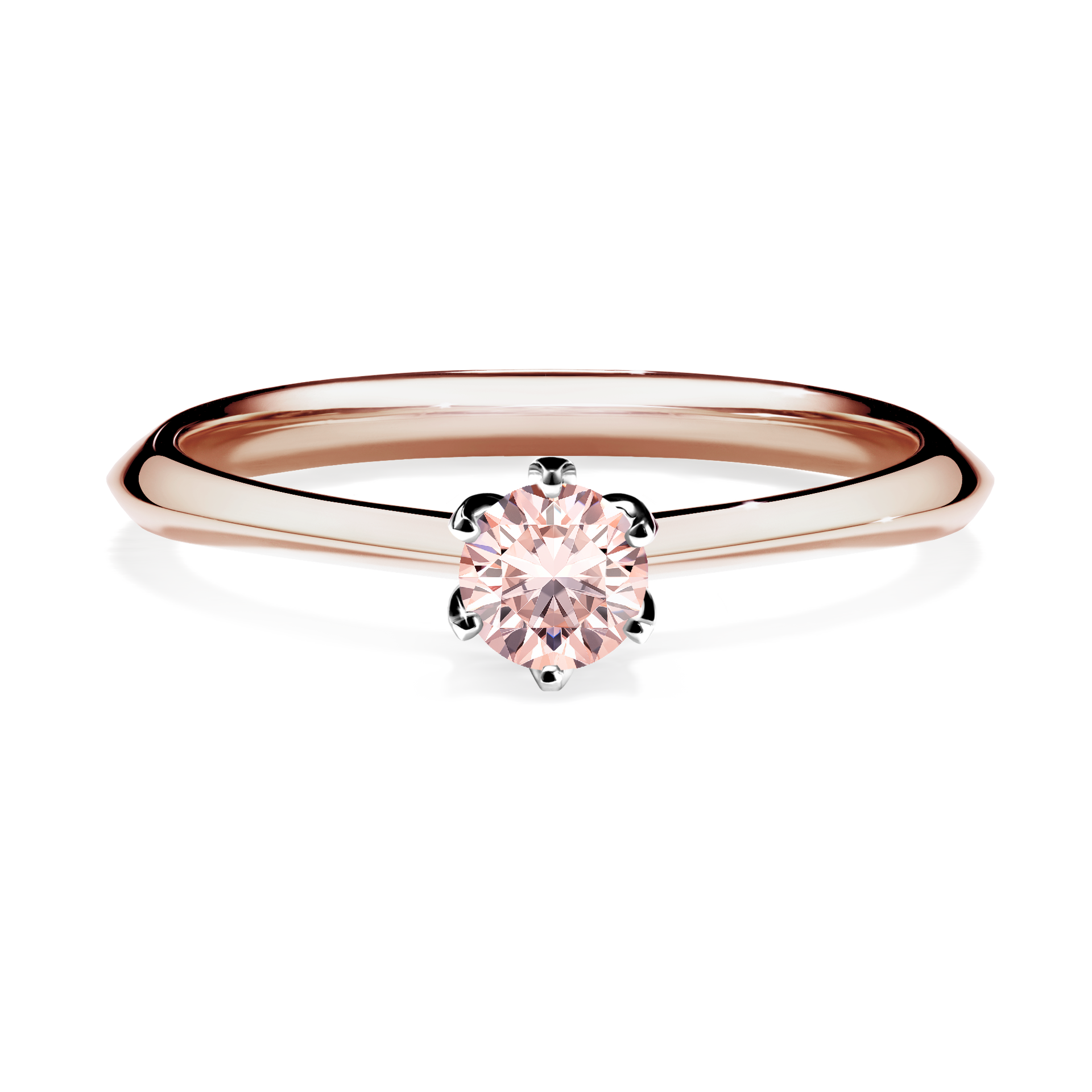 Pierścionek zaręczynowy My Daisy z różowego złota z morganitem 0,25CT