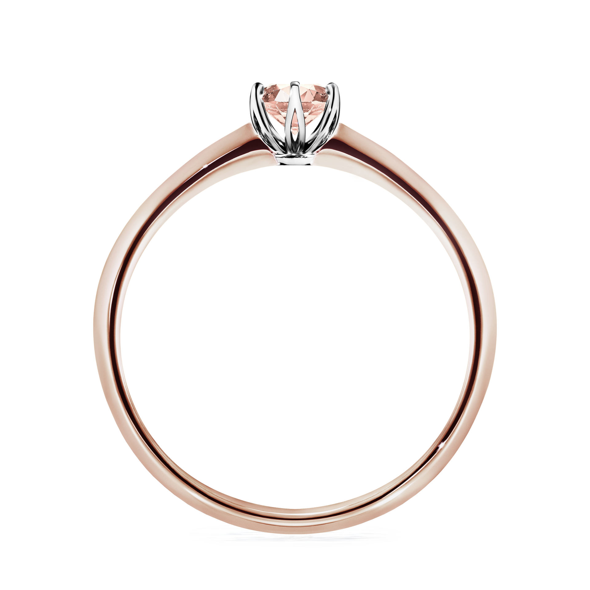 Pierścionek zaręczynowy My Daisy z różowego złota z morganitem 0,25CT
