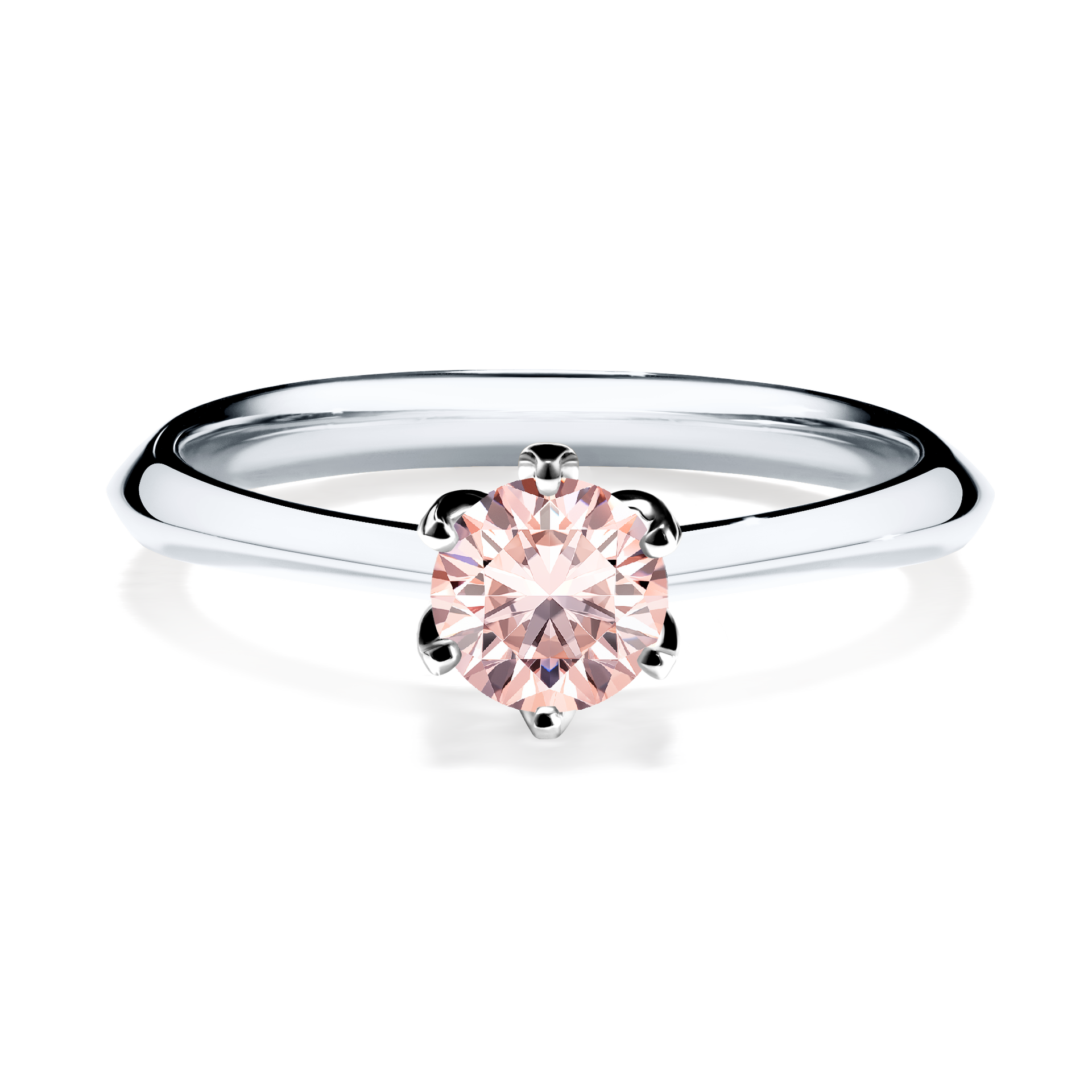 Pierścionek zaręczynowy My Daisy z białego złota z morganitem 0,50CT