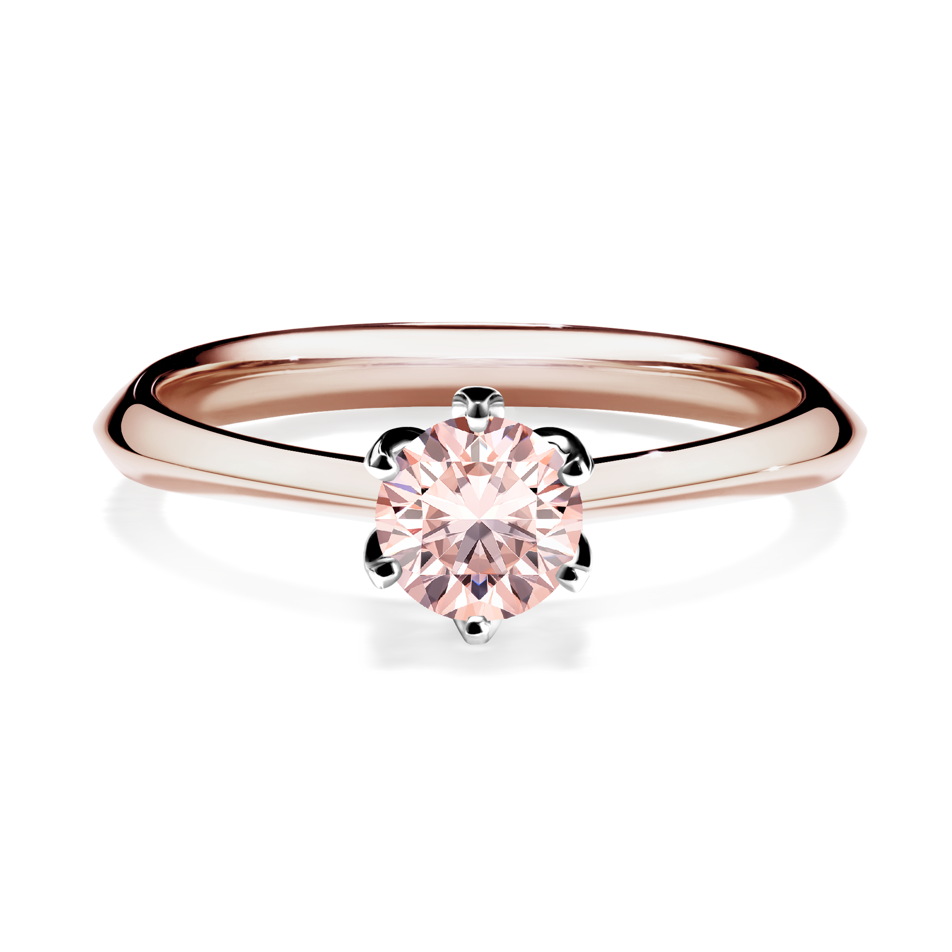 Pierścionek zaręczynowy My Daisy z różowego złota z morganitem 0,50CT