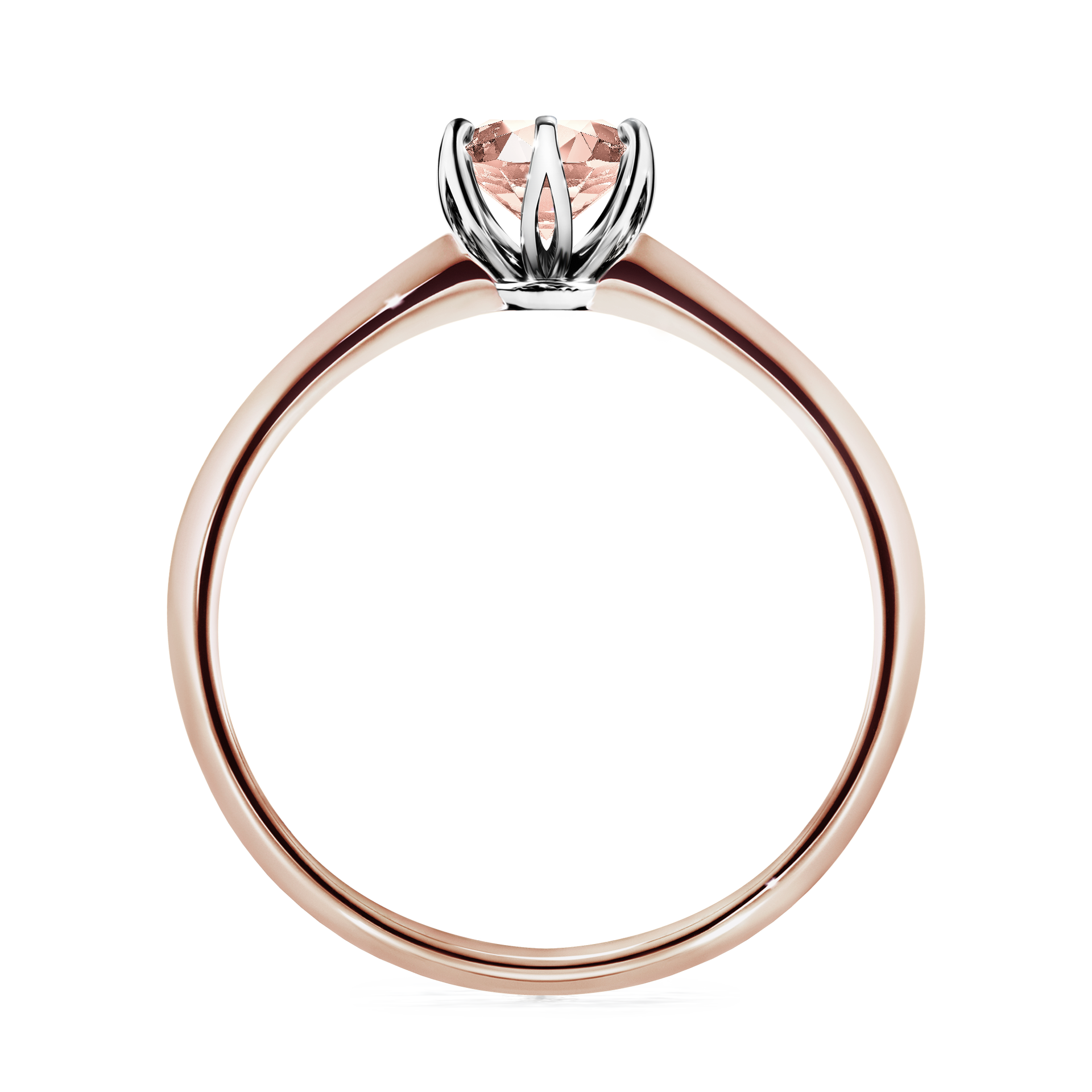 Pierścionek zaręczynowy My Daisy z różowego złota z morganitem 0,50CT
