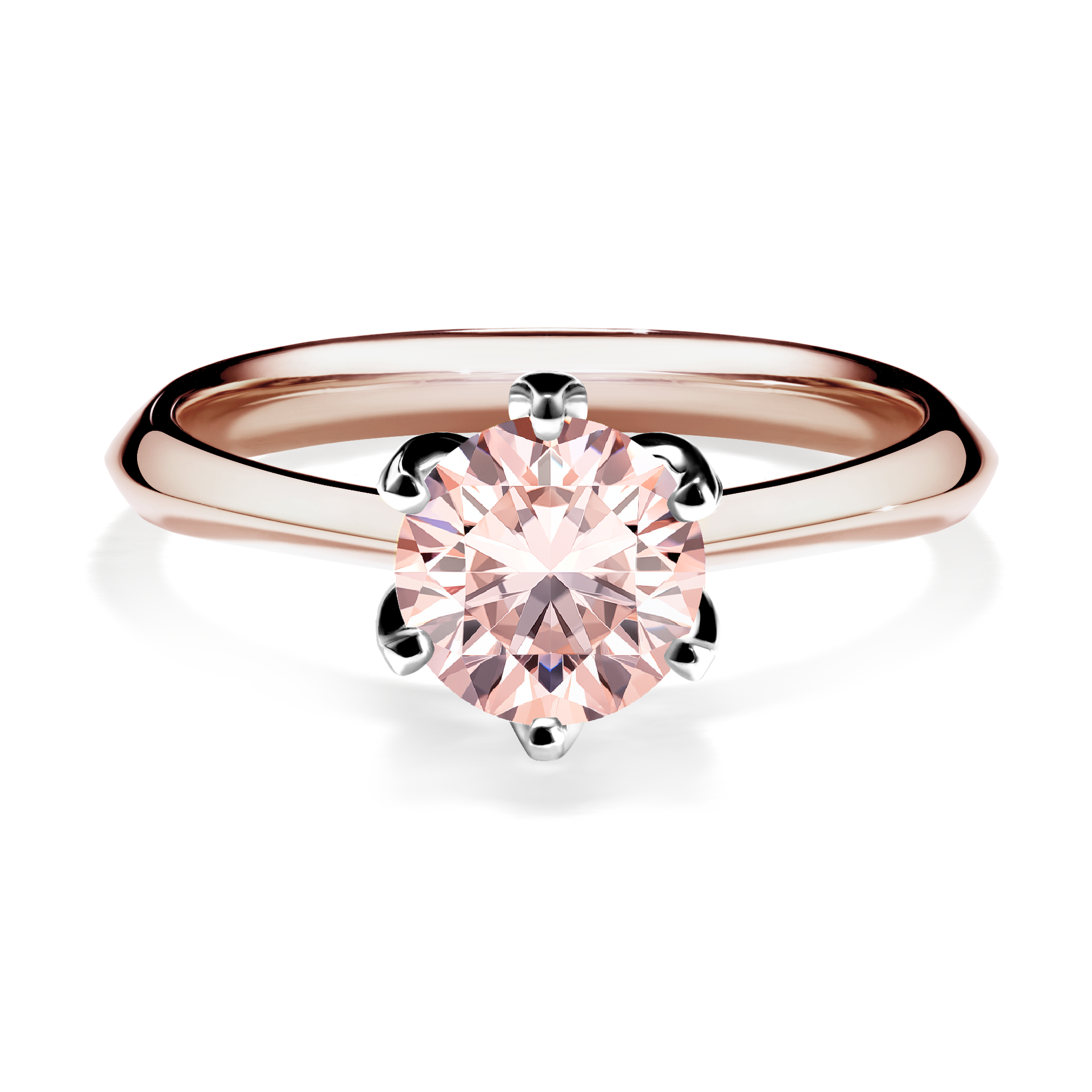 Pierścionek zaręczynowy My Daisy z różowego złota z morganitem 1,00CT