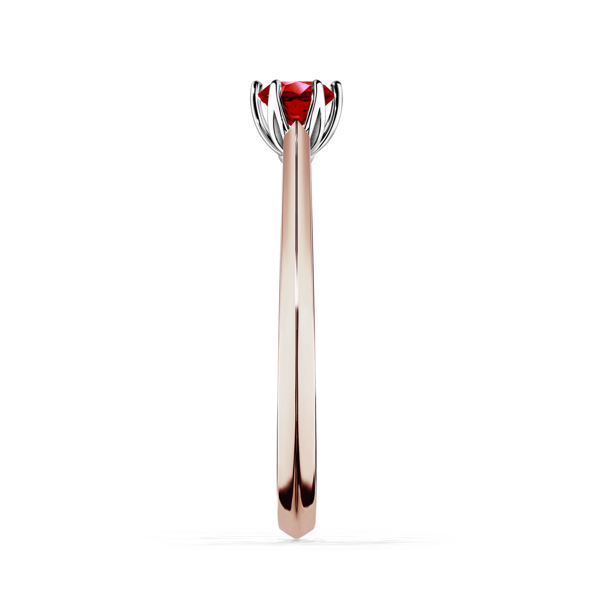 Pierścionek zaręczynowy My Daisy z różowego złota z rubinem 0,25CT