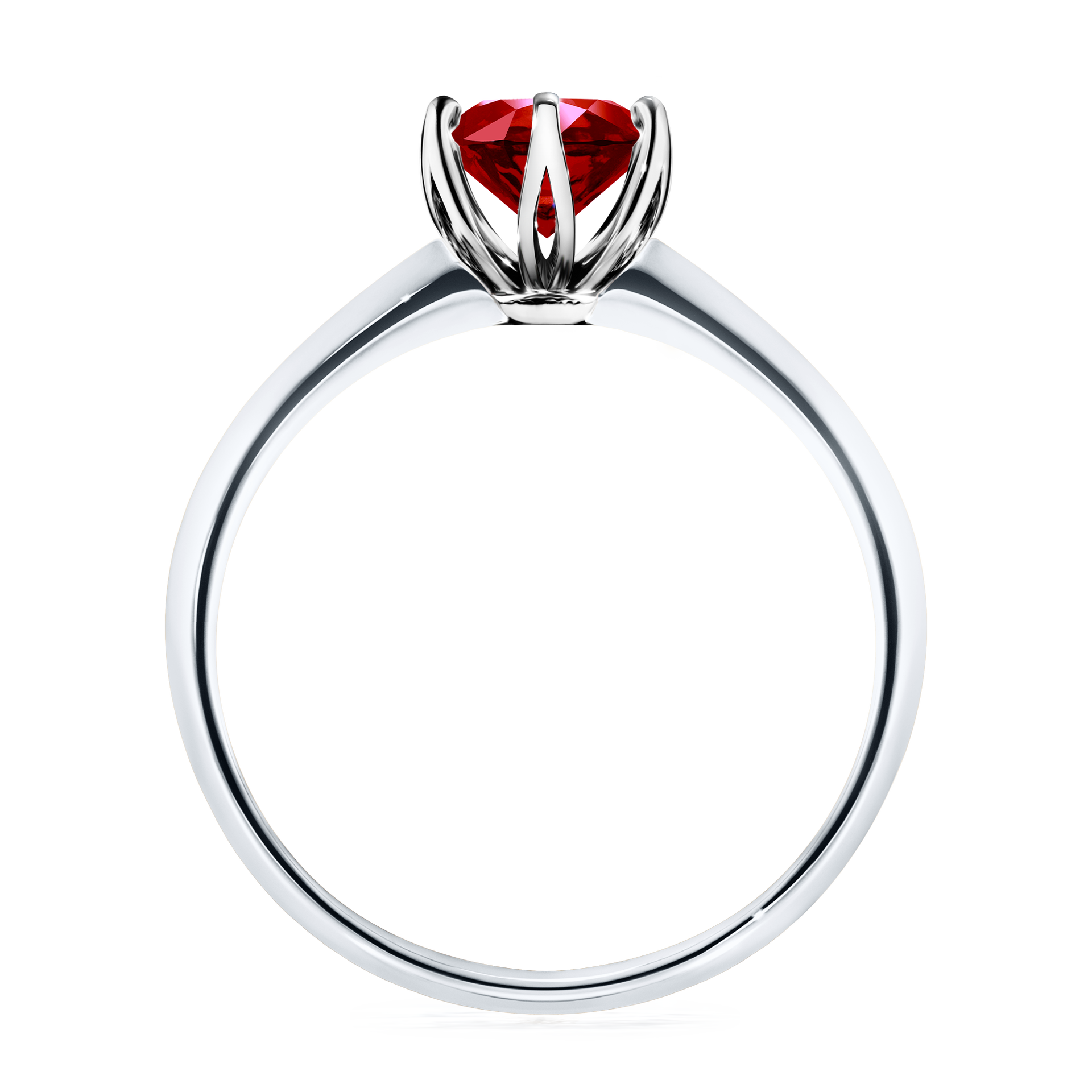 Pierścionek zaręczynowy My Daisy z białego złota z rubinem 0,80CT