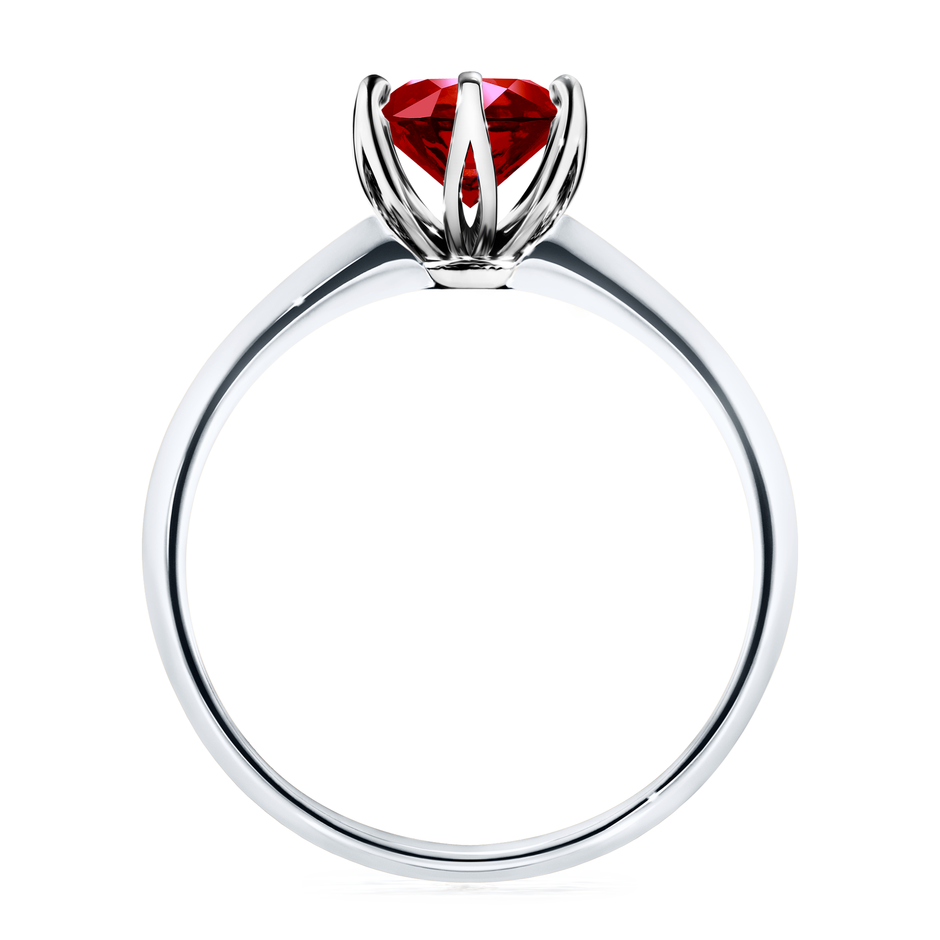 Pierścionek zaręczynowy My Daisy z białego złota z rubinem 1,00CT