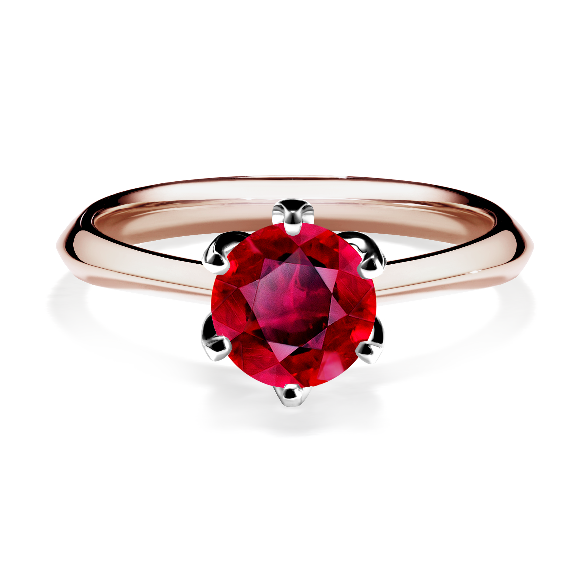 Pierścionek zaręczynowy My Daisy z różowego złota z rubinem 1,00CT