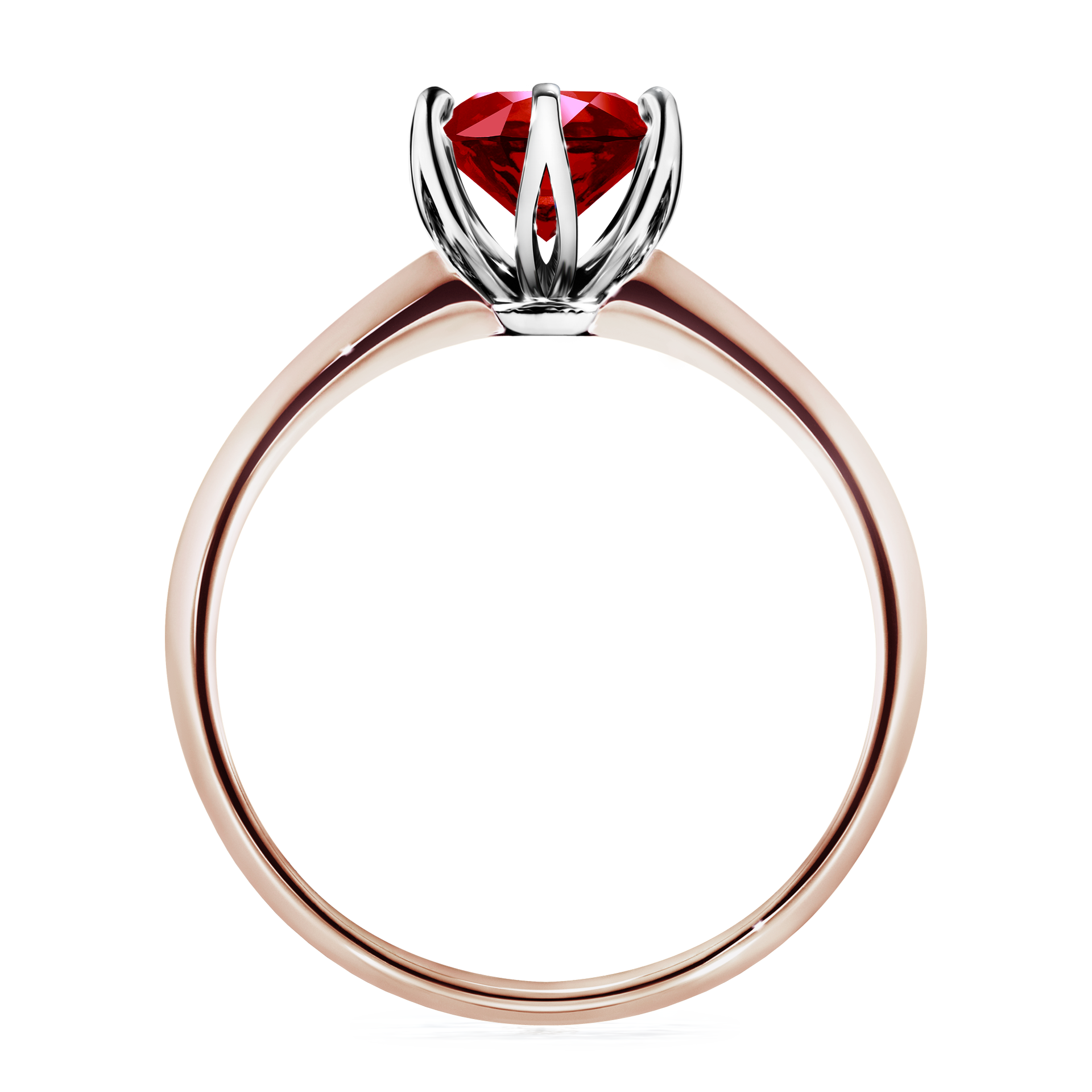 Pierścionek zaręczynowy My Daisy z różowego złota z rubinem 1,00CT