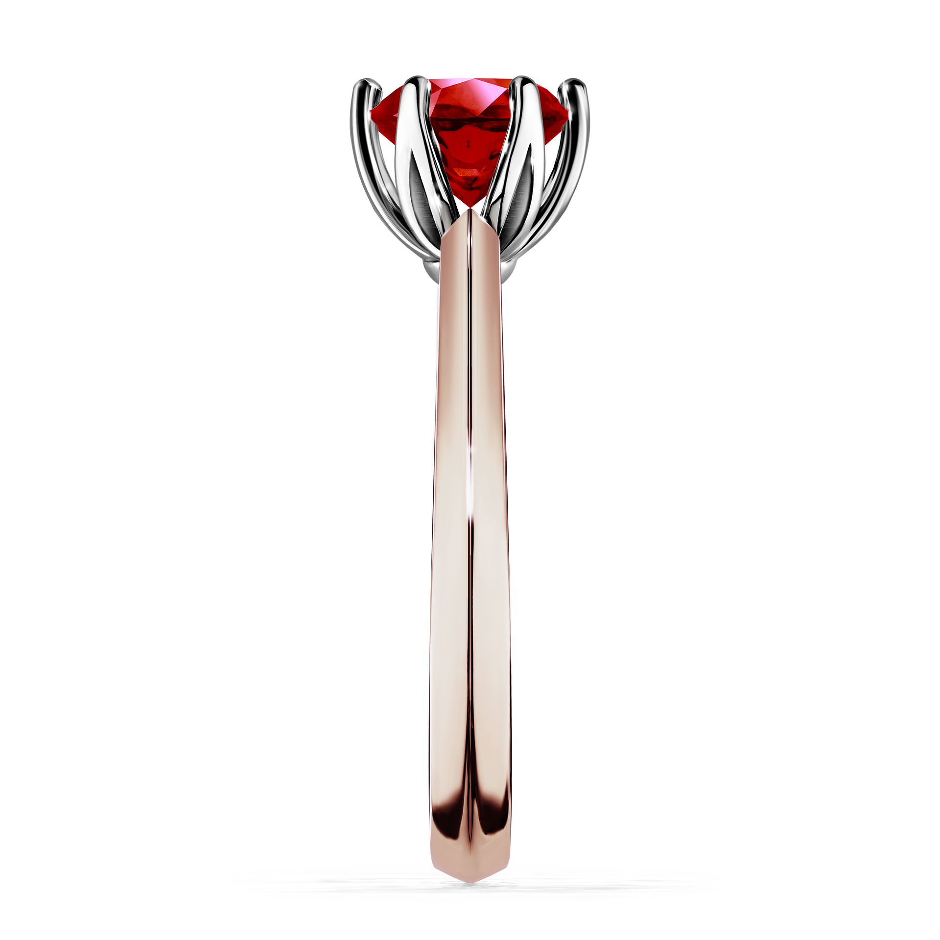 Pierścionek zaręczynowy My Daisy z różowego złota z rubinem 1,00CT