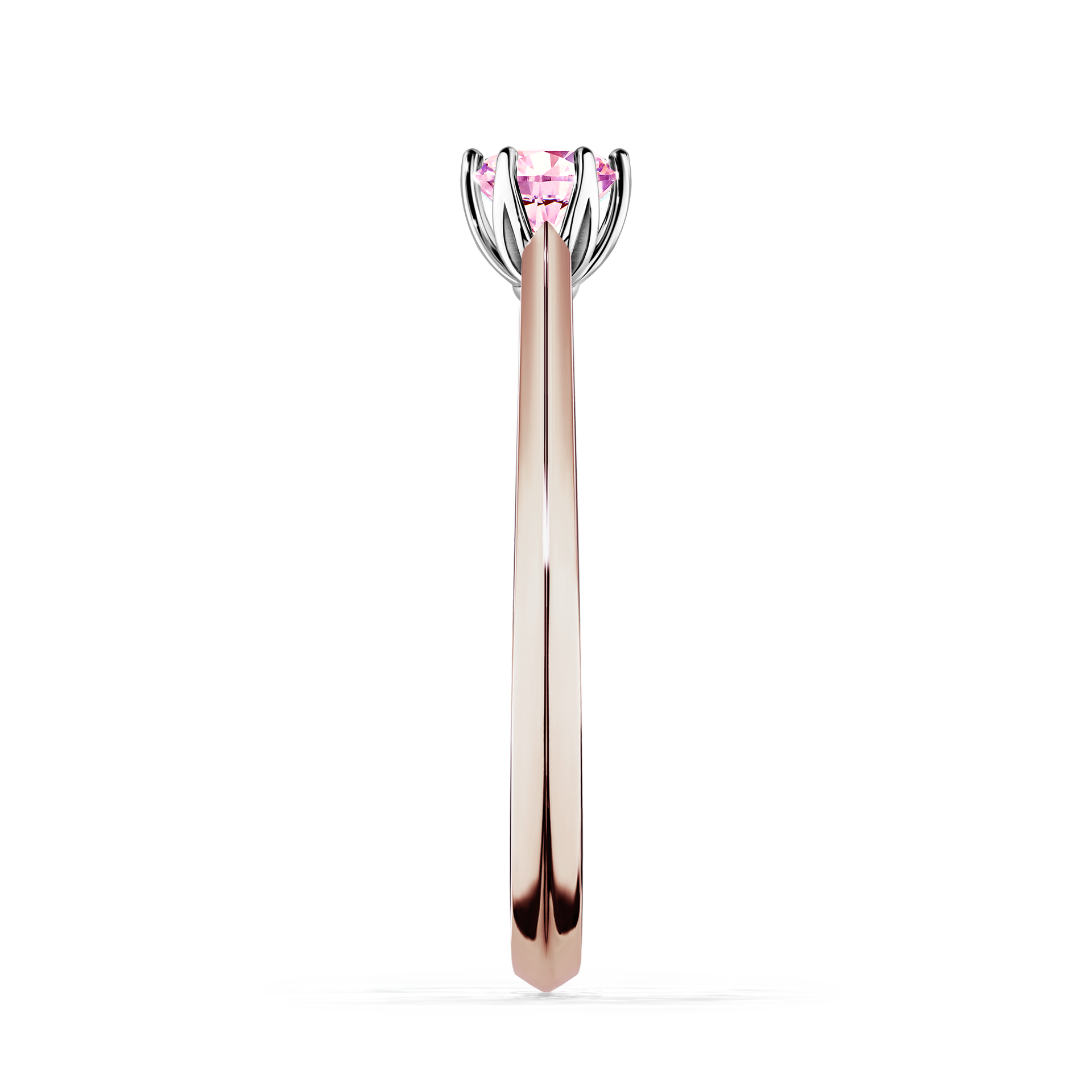 Pierścionek zaręczynowy My Daisy z różowego złota z szafirem różowym 0,25CT