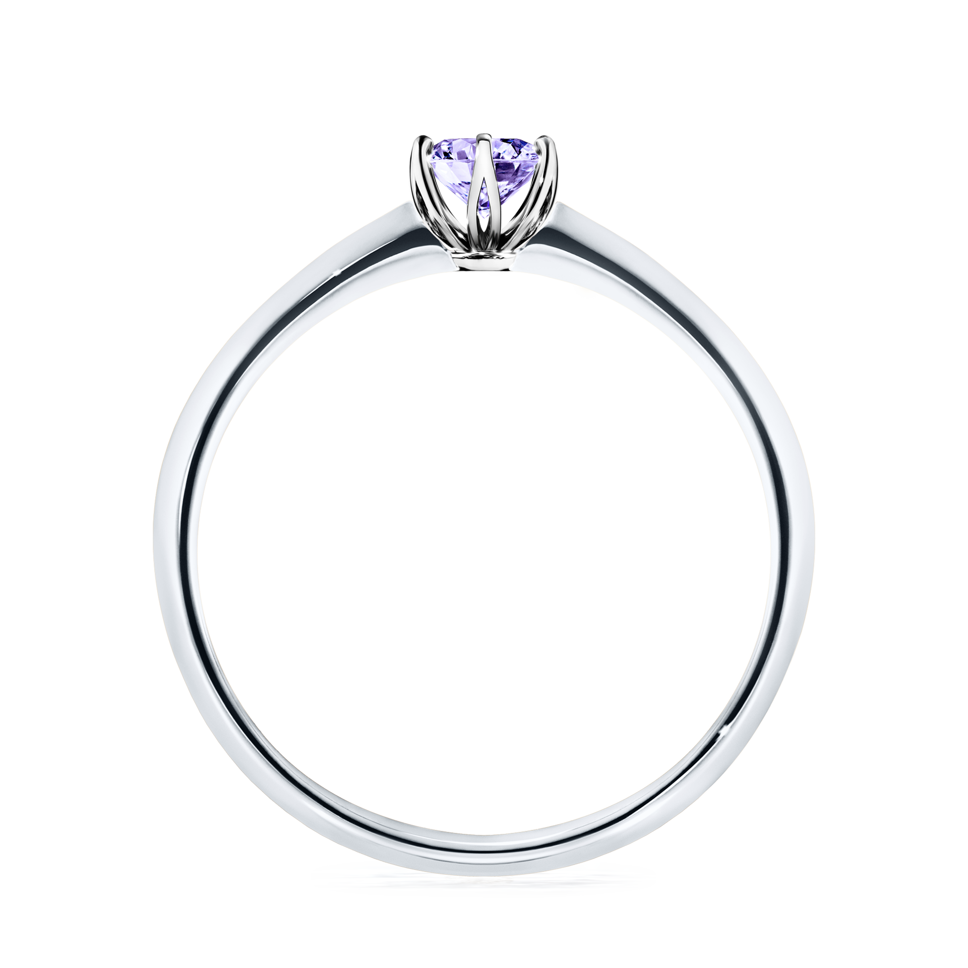 Pierścionek zaręczynowy My Daisy z białego złota z tanzanitem 0,25CT