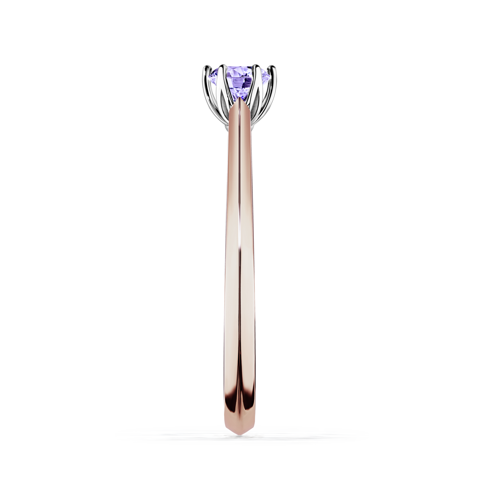 Pierścionek zaręczynowy My Daisy z różowego złota z tanzanitem 0,25CT