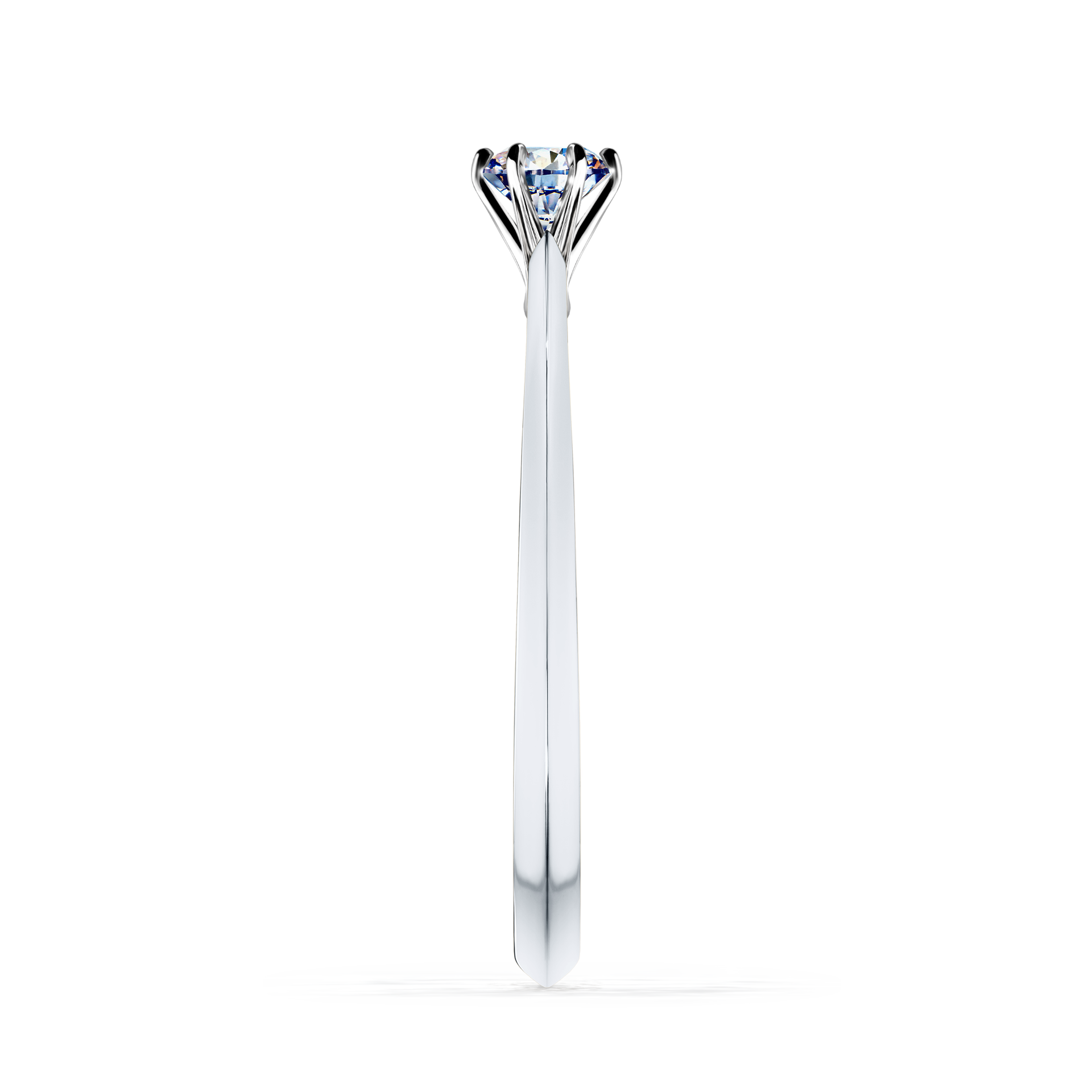Pierścionek zaręczynowy My Queen z białego złota z diamentem laboratoryjnym 0,17CT
