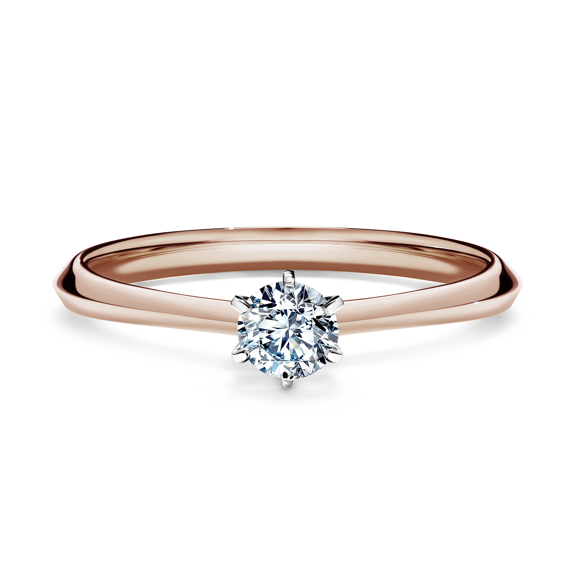 Pierścionek zaręczynowy My Queen z różowego złota z diamentem naturalnym 0,25CT