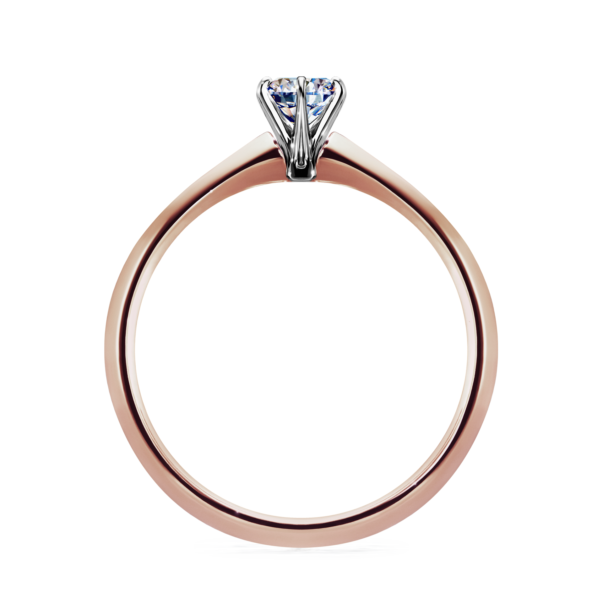 Pierścionek zaręczynowy My Queen z różowego złota z diamentem naturalnym 0,25CT