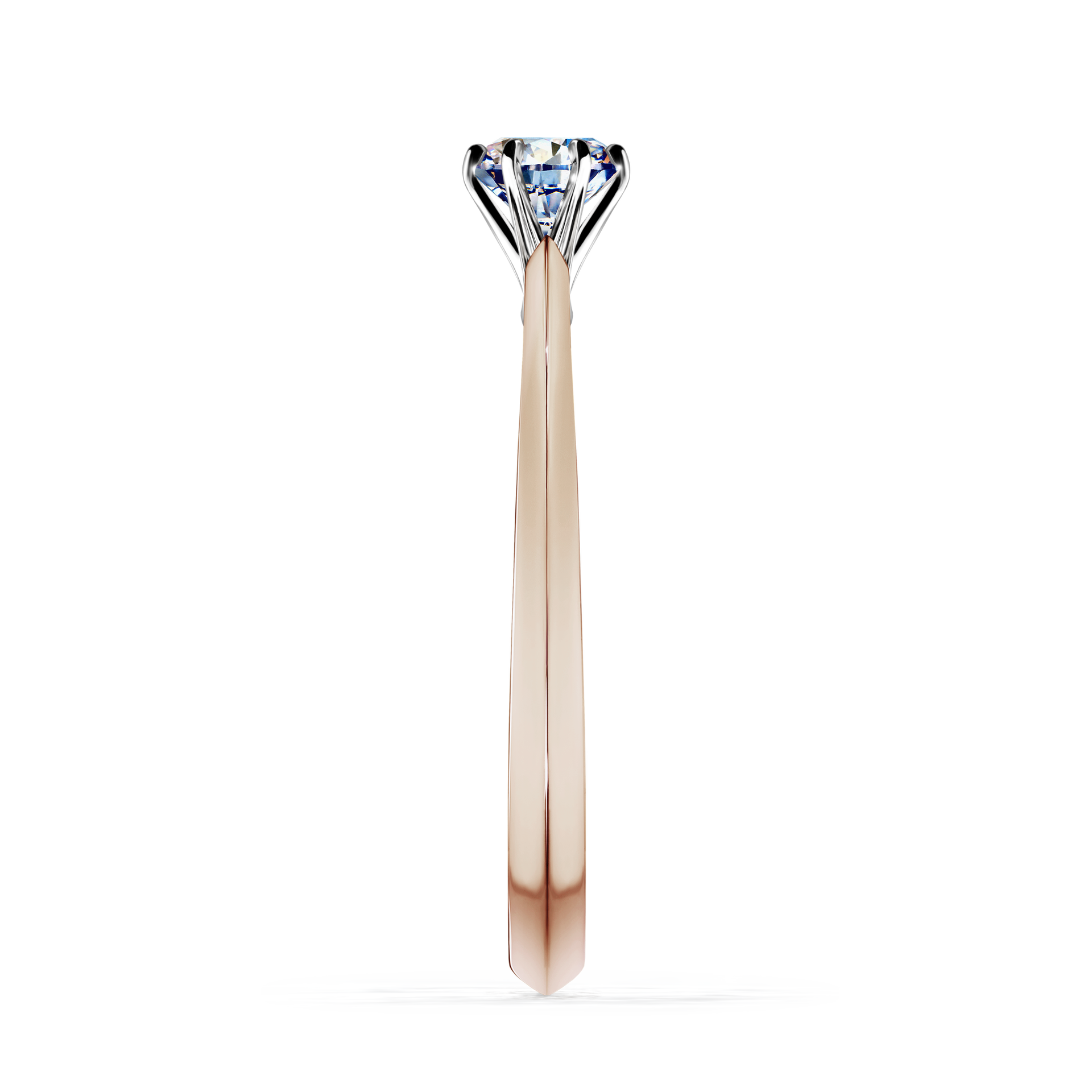 Pierścionek zaręczynowy My Queen z różowego złota z diamentem naturalnym 0,25CT