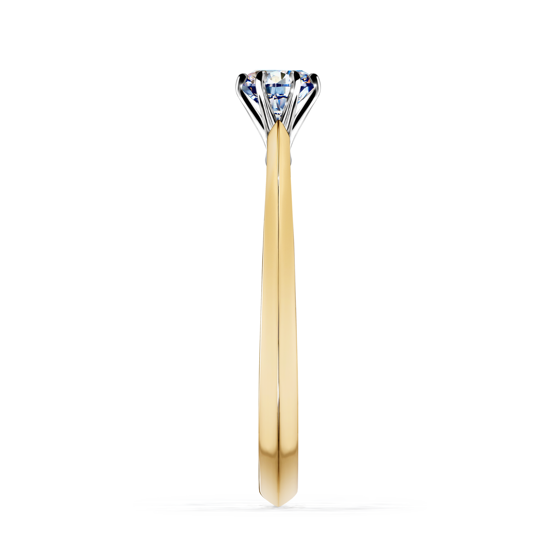 Pierścionek zaręczynowy My Queen z żółtego złota z diamentem naturalnym 0,25CT