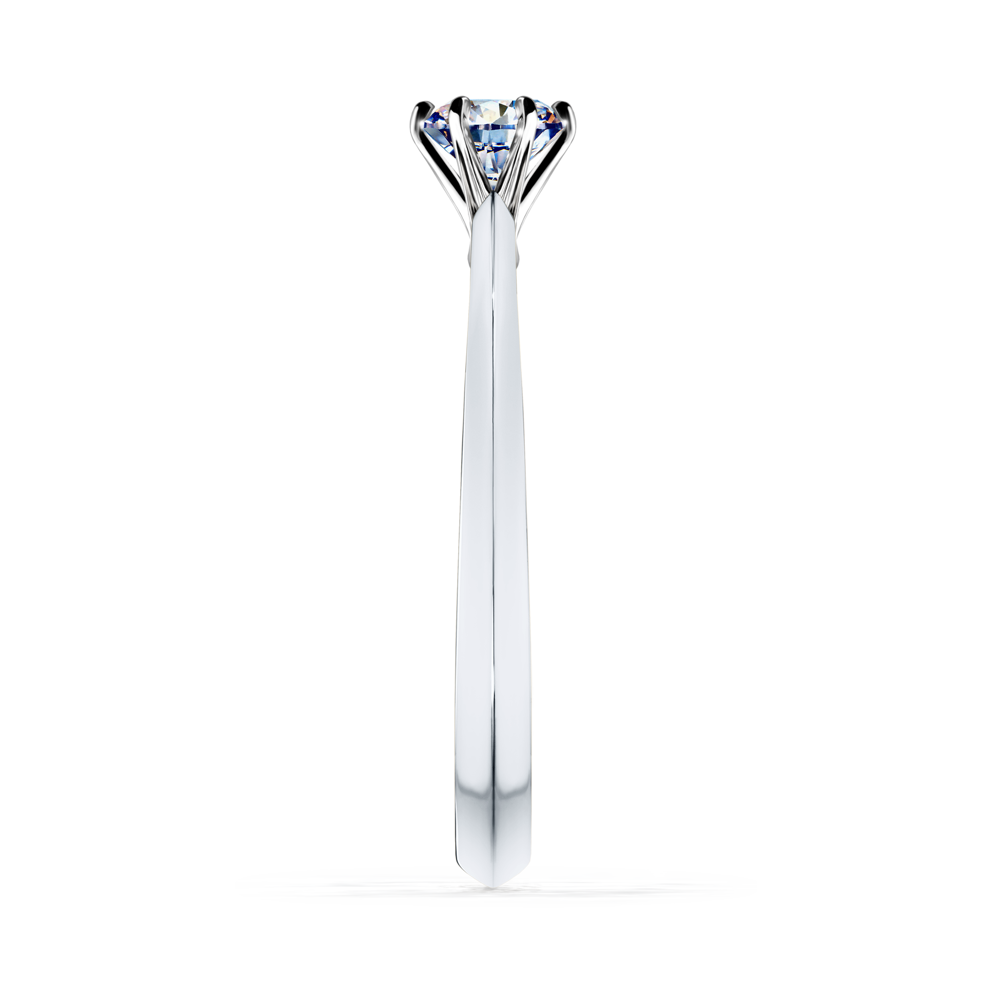 Pierścionek zaręczynowy My Queen z białego złota z diamentem naturalnym 0,30CT