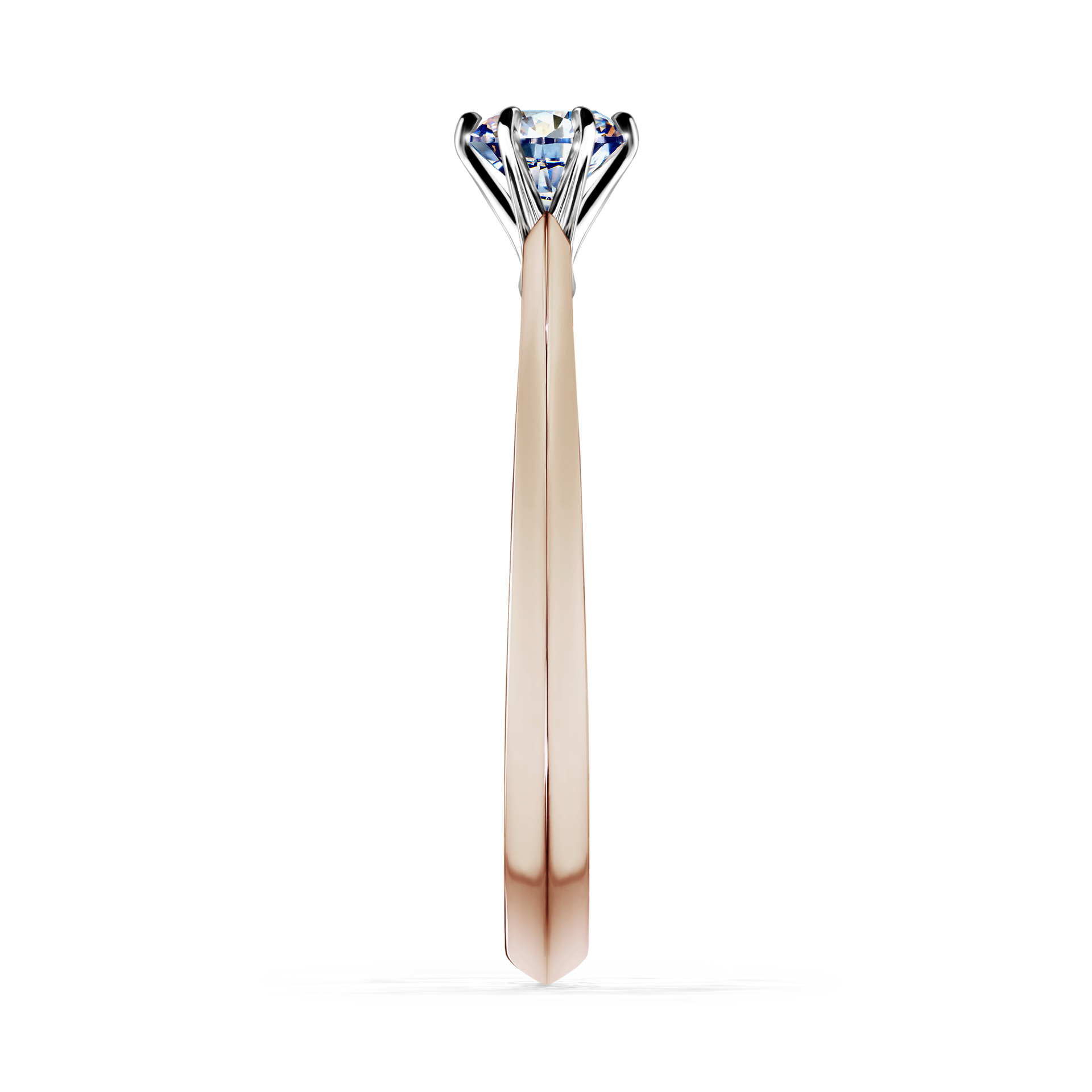 Pierścionek zaręczynowy My Queen z różowego złota z diamentem laboratoryjnym 0,30CT