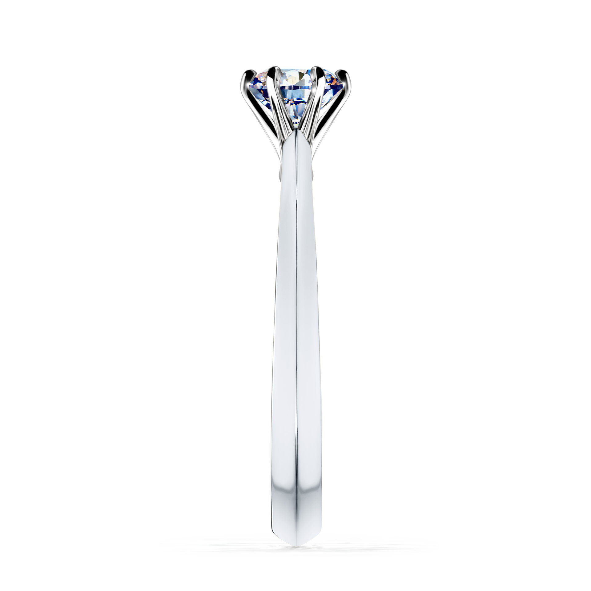 Pierścionek zaręczynowy My Queen z białego złota z diamentem laboratoryjnym 0,50CT