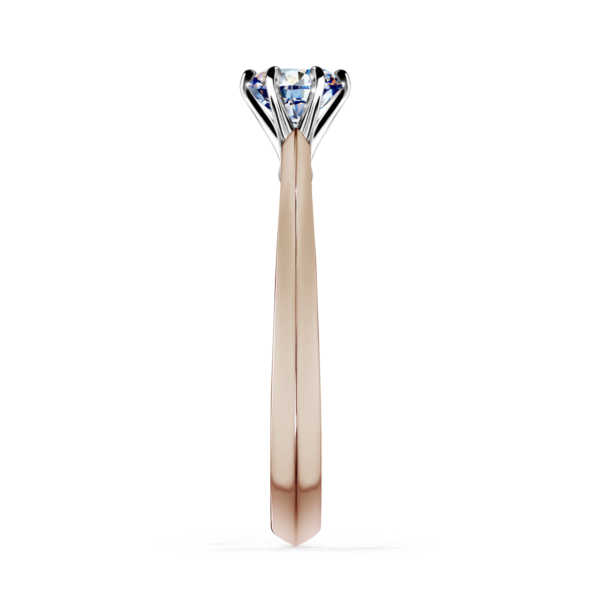 Pierścionek zaręczynowy My Queen z różowego złota z diamentem laboratoryjnym 0,50CT